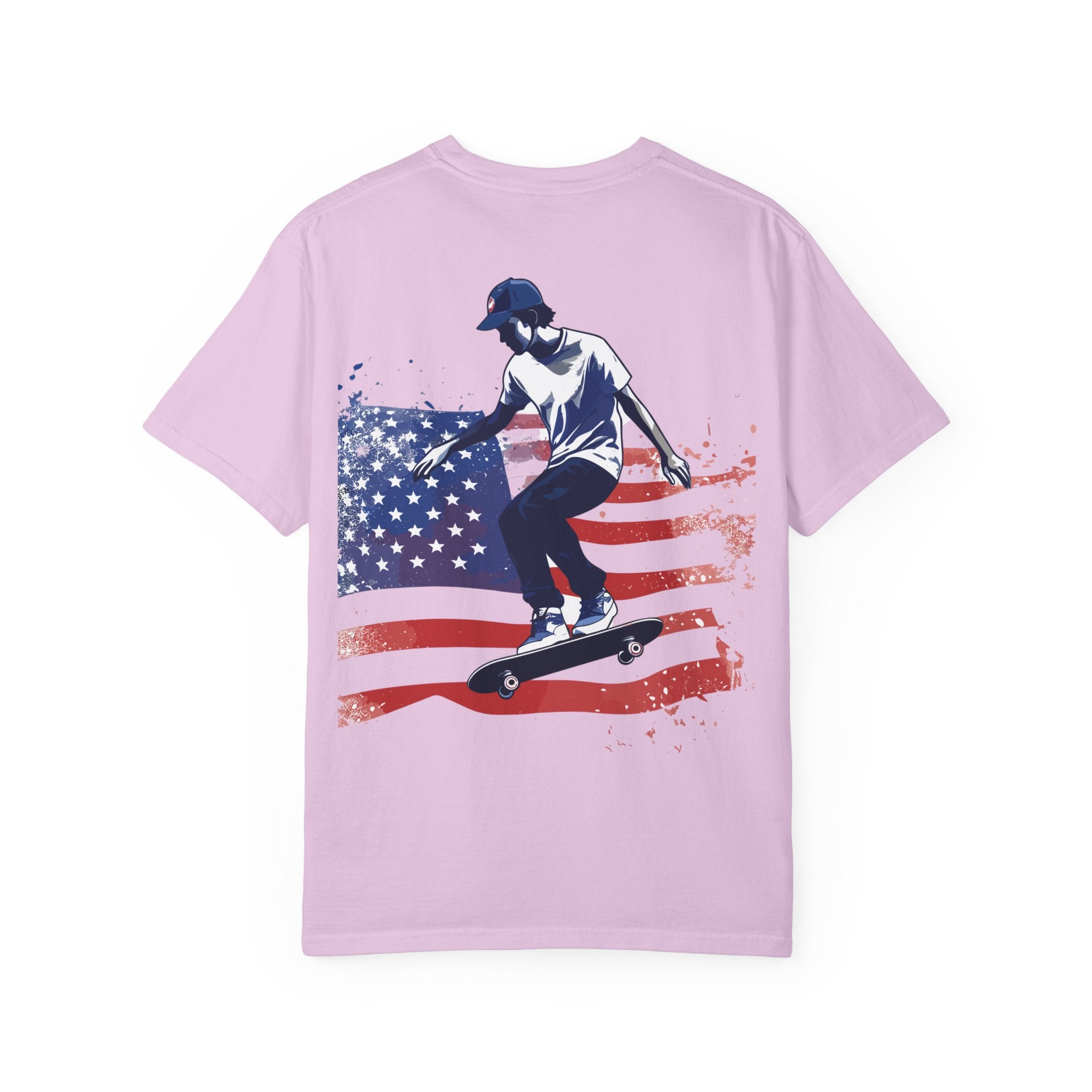 Skateboarder American Flag T-Shirt