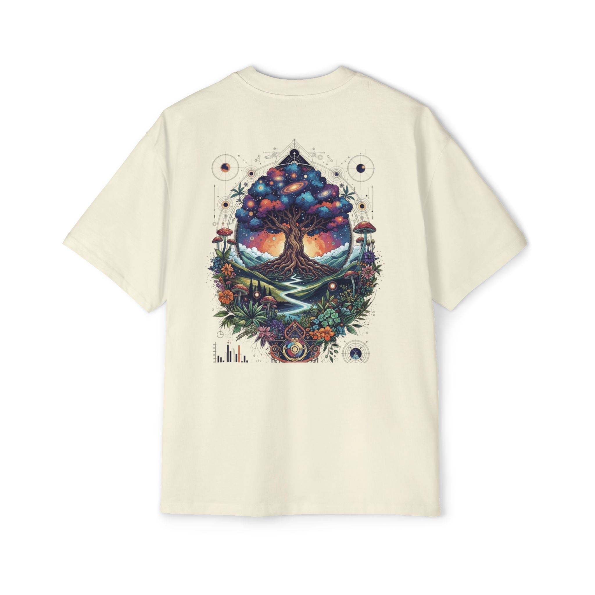 Bohemian Tree of Life Tee, Oversized Men's Shirt, Festival Wear, Nature Lover Gift, Eco-Friendly Fashion, Casual Summer Top
