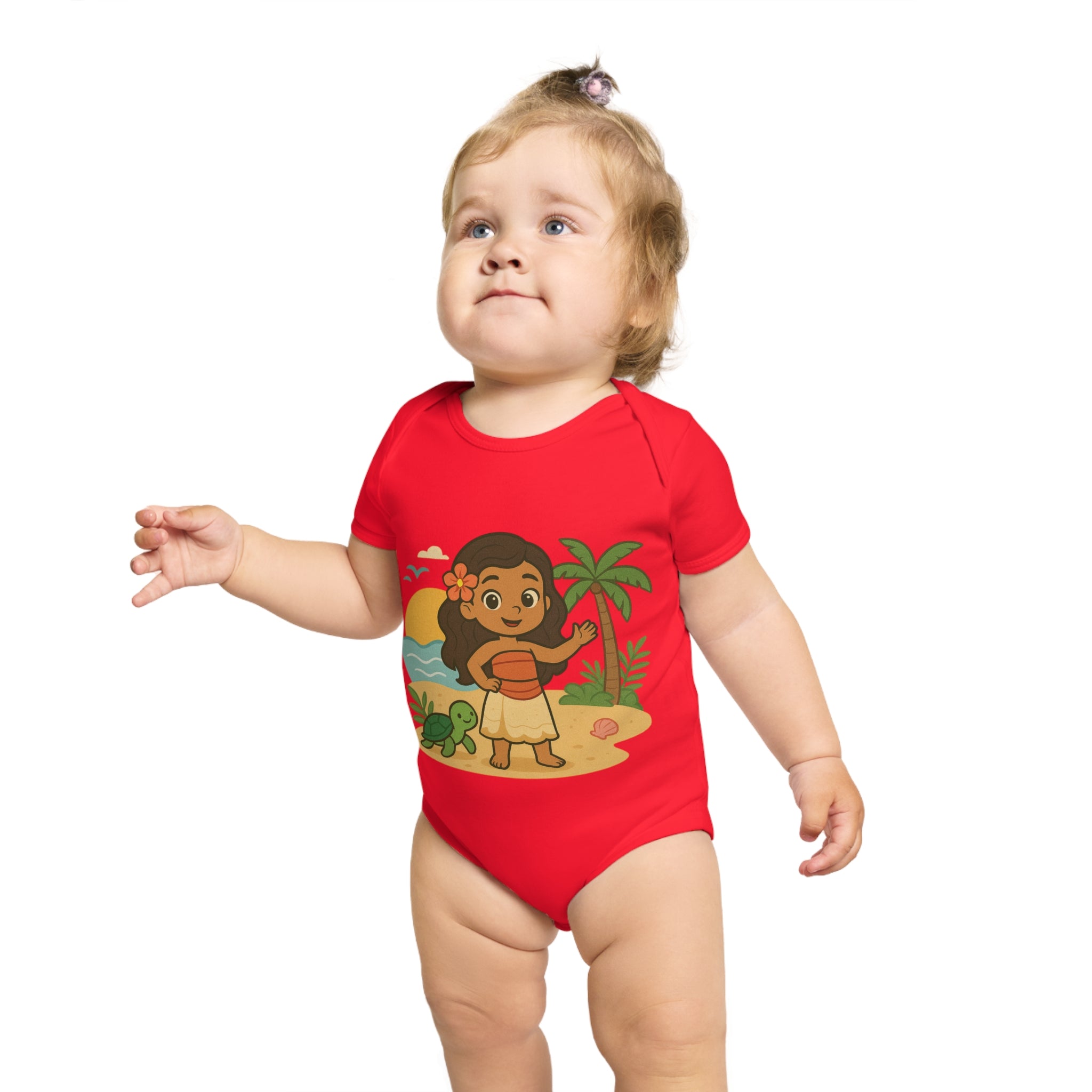 Tropical Baby Bodysuit with Island Design, Adorable Gift for Newborns, Baby Shower Present, Summer Vibes, Cute Infant Wear