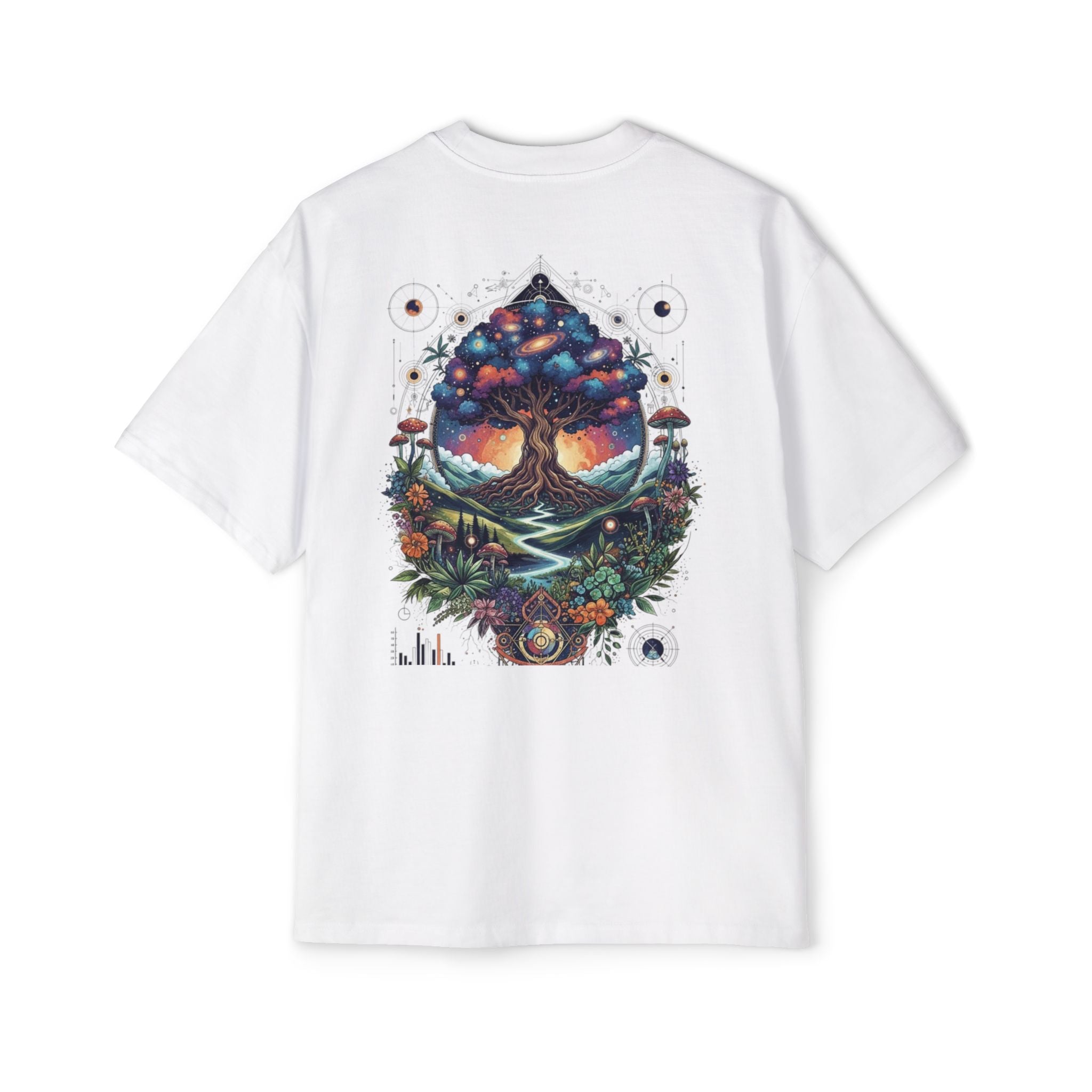 Bohemian Tree of Life Tee, Oversized Men's Shirt, Festival Wear, Nature Lover Gift, Eco-Friendly Fashion, Casual Summer Top