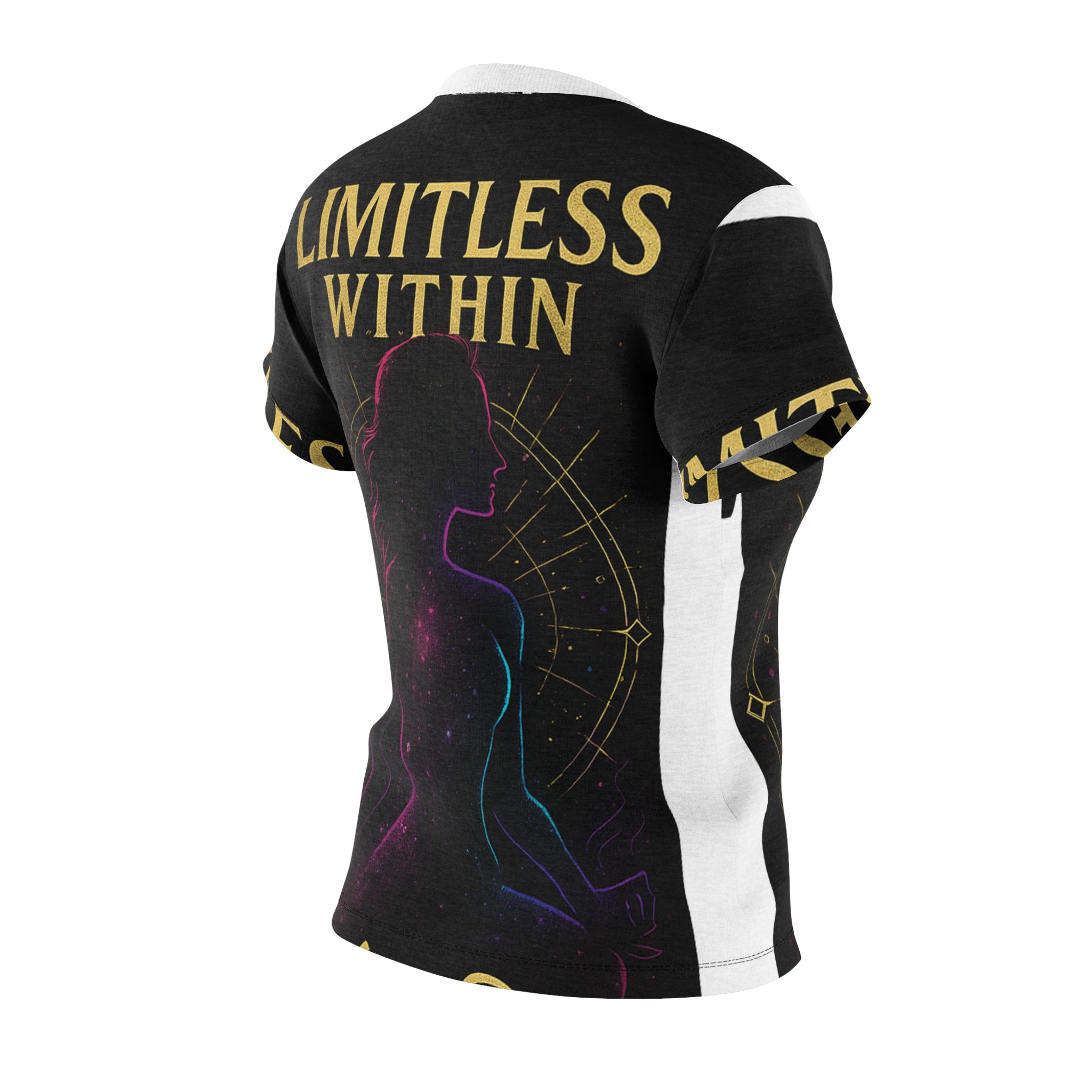 Limitless Within Women's Cut & Sew Tee - Inspiring Mindfulness Shirt, Spiritual Gift, Yoga Top, Motivational Apparel, AOP Design