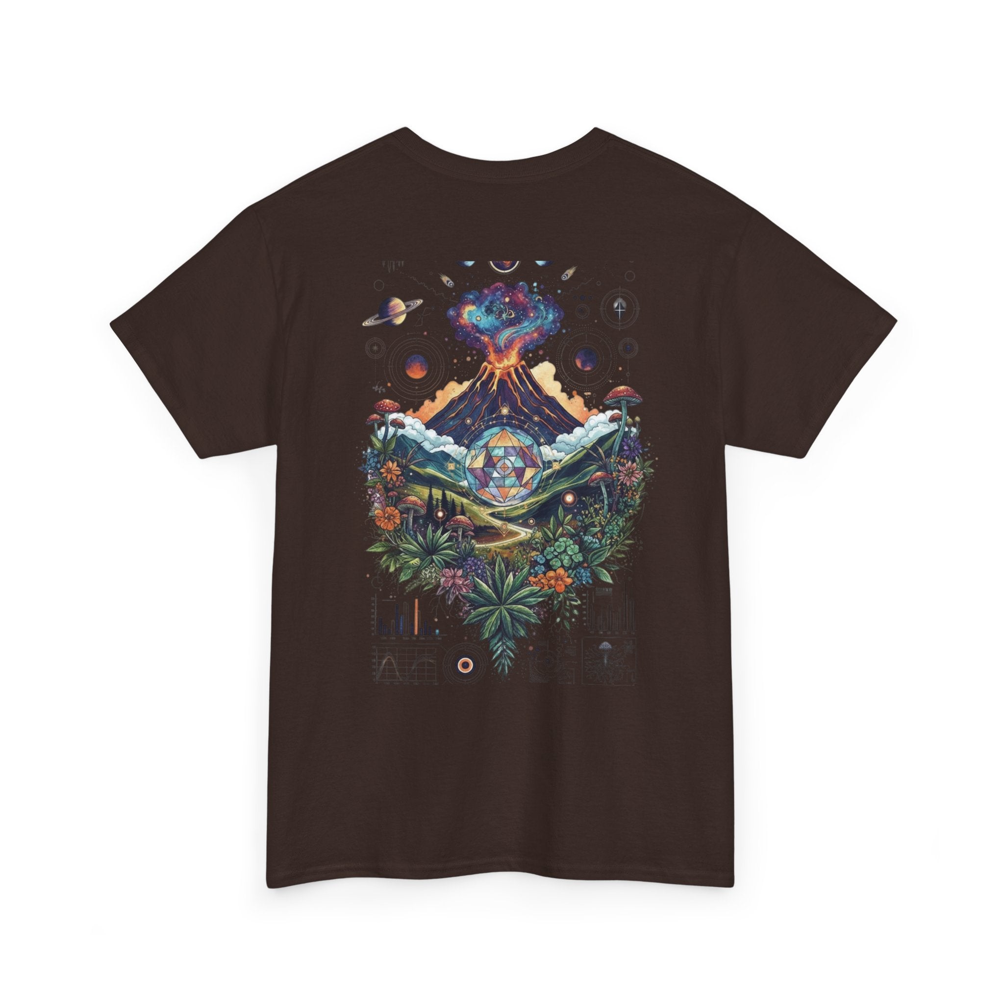 Nature-Inspired Unisex Heavy Cotton Tee | Volcano Art Shirt, Eco-Friendly T-Shirt, Gift for Nature Lovers, Unique Graphic Tee, Casual Wear