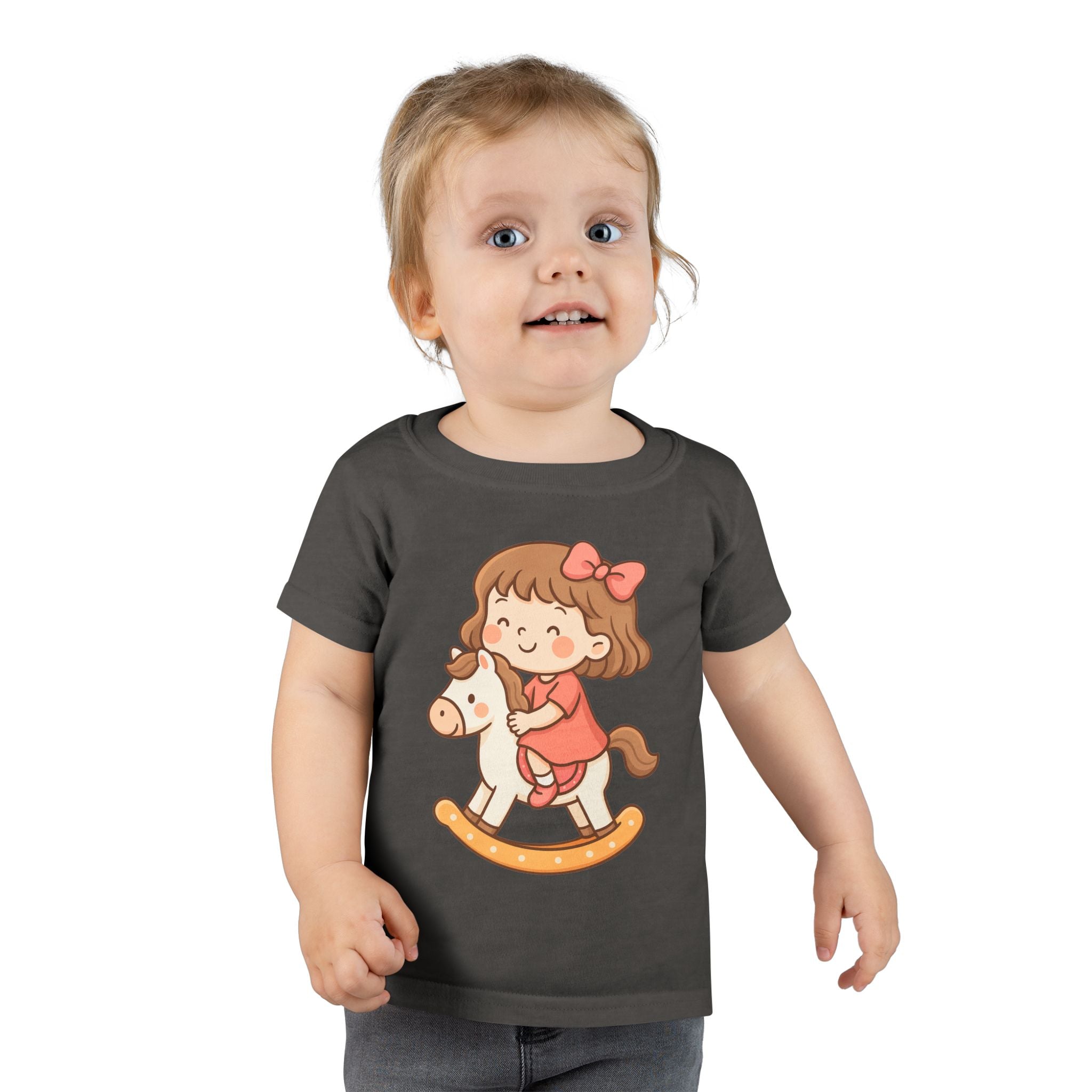 Toddler T-Shirt with Adorable Rocking Horse Design, Cute Kids Shirt, Baby Shower Gift, Playtime Outfit, Toddler Apparel