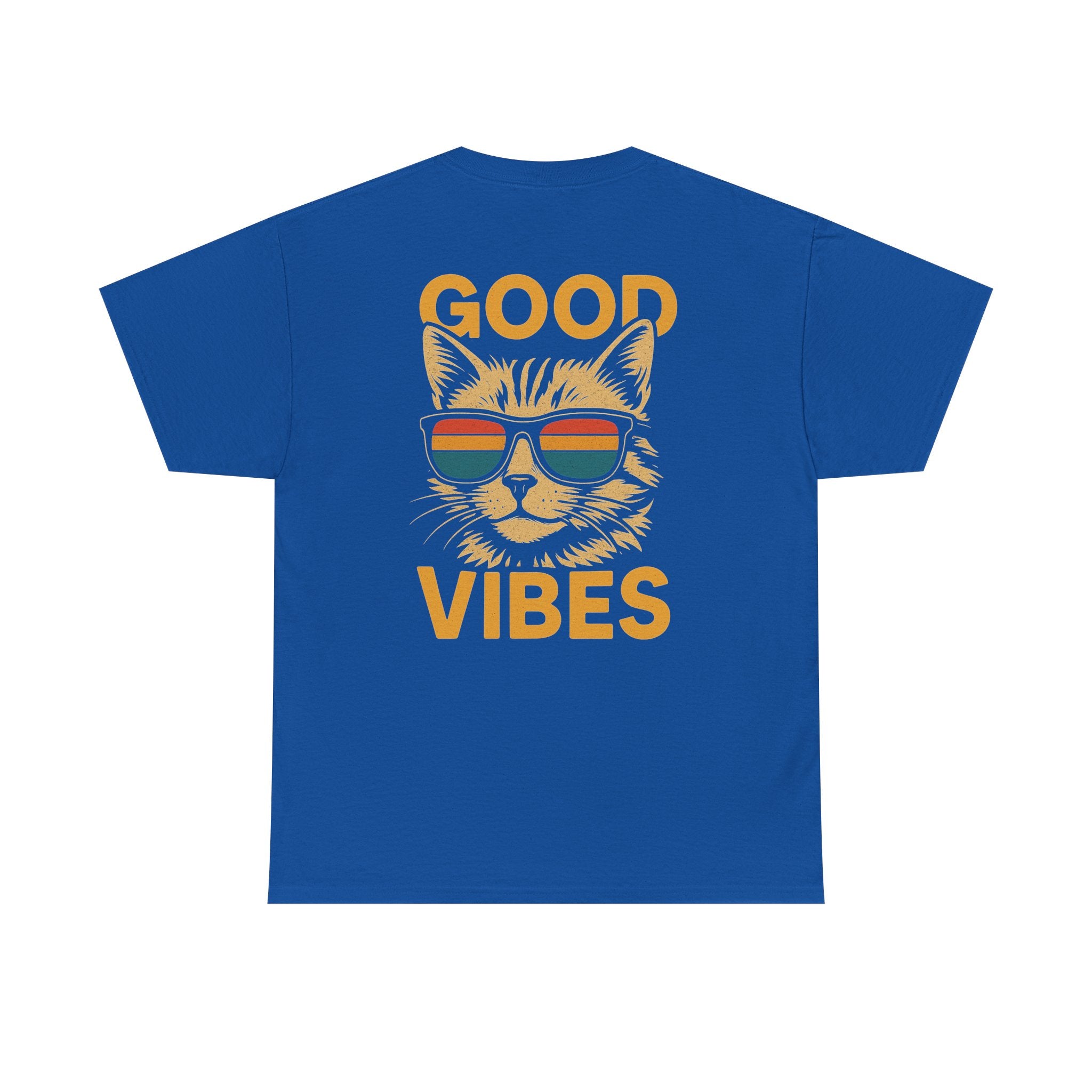 Good Vibes Cat Tee, Unisex Cotton T-Shirt, Summer Casual Top, Gift for Cat Lovers, Fun Pet Shirt, Chill Vibes Outfit