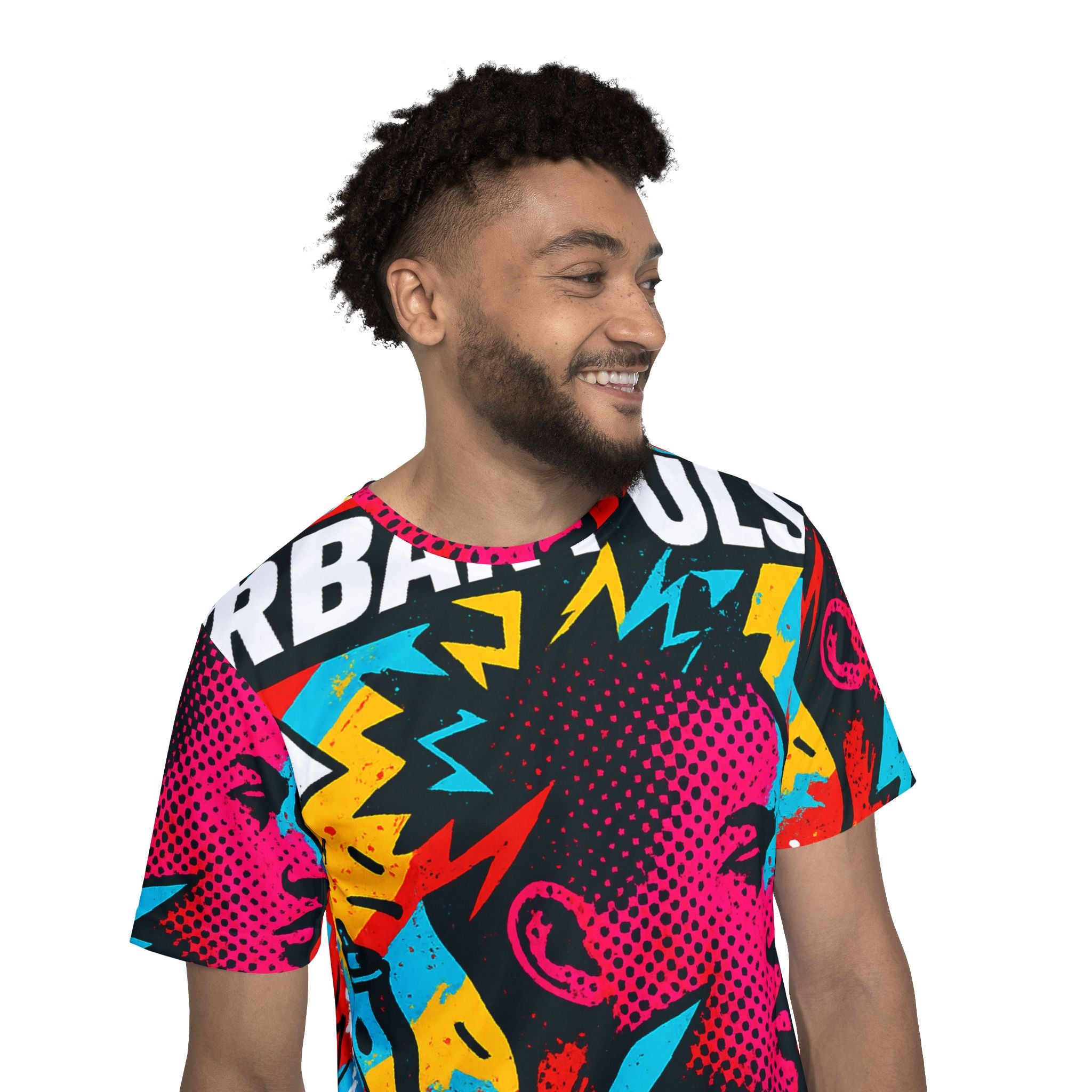 Vibrant Men's Sports Jersey, Graphic Tee, Colorful Athletic Shirt, Unique Sportswear, Perfect for Team Events, Casual Wear
