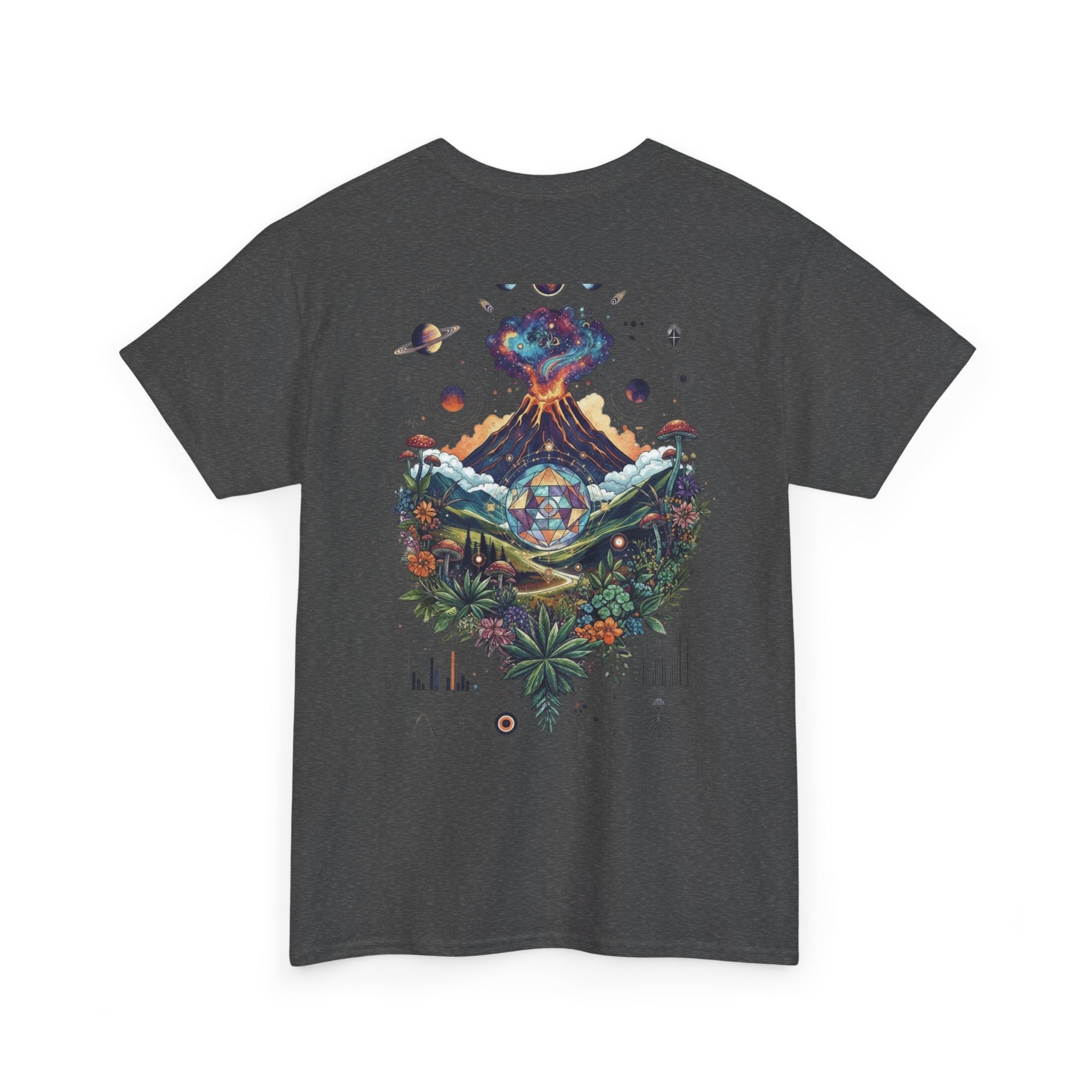 Nature-Inspired Unisex Heavy Cotton Tee | Volcano Art Shirt, Eco-Friendly T-Shirt, Gift for Nature Lovers, Unique Graphic Tee, Casual Wear