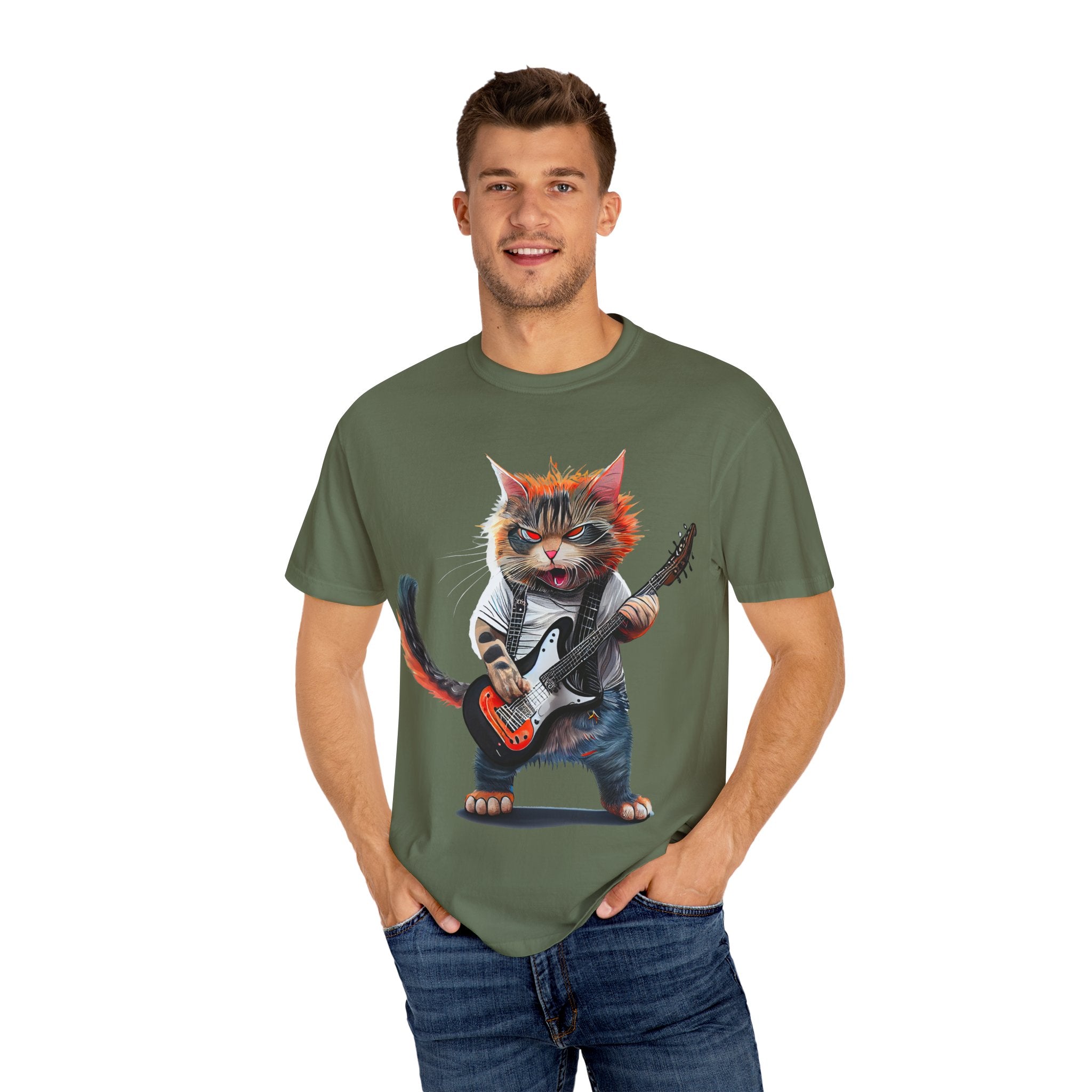 Rockin' Kitty Unisex Garment-Dyed T-Shirt