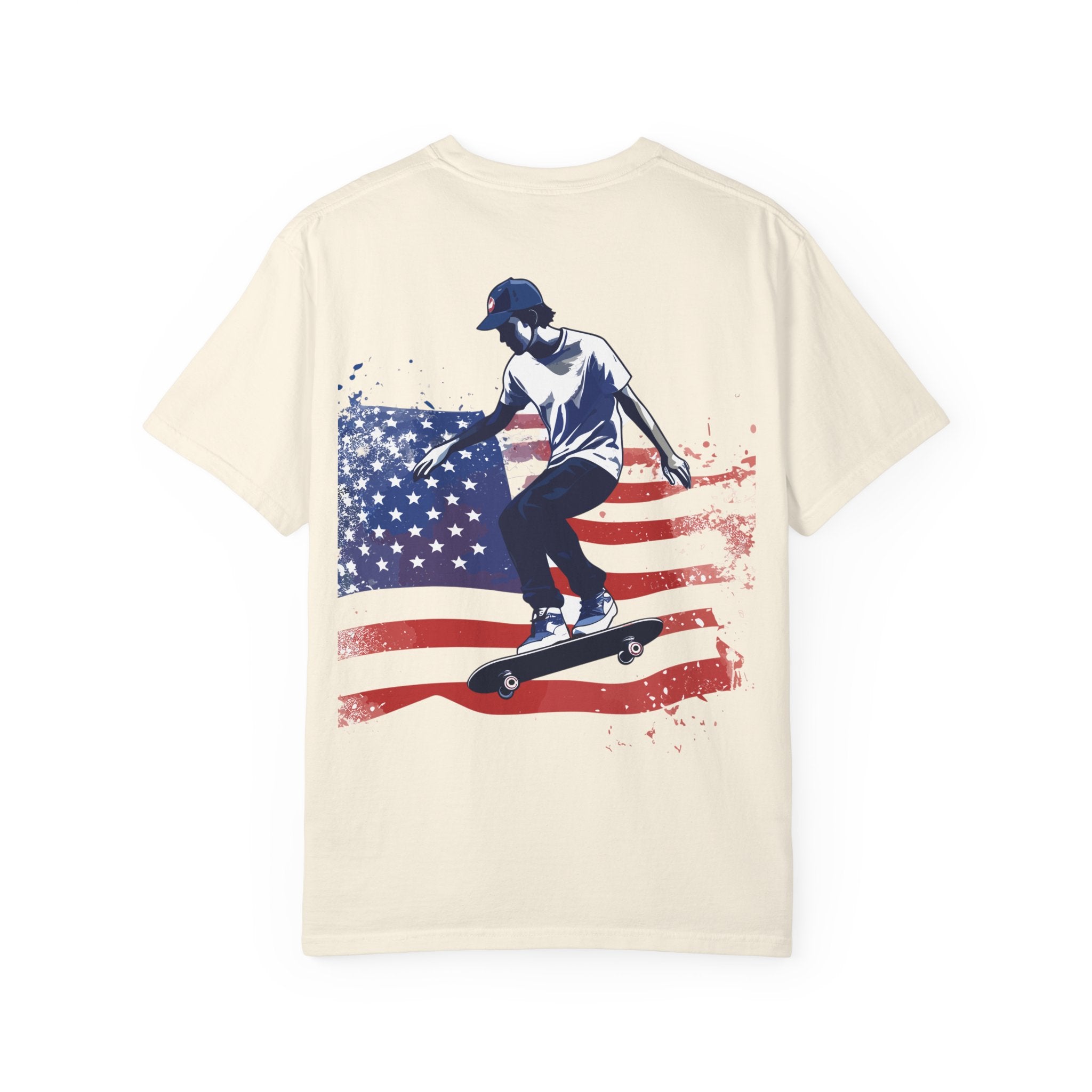 Skateboarder American Flag T-Shirt