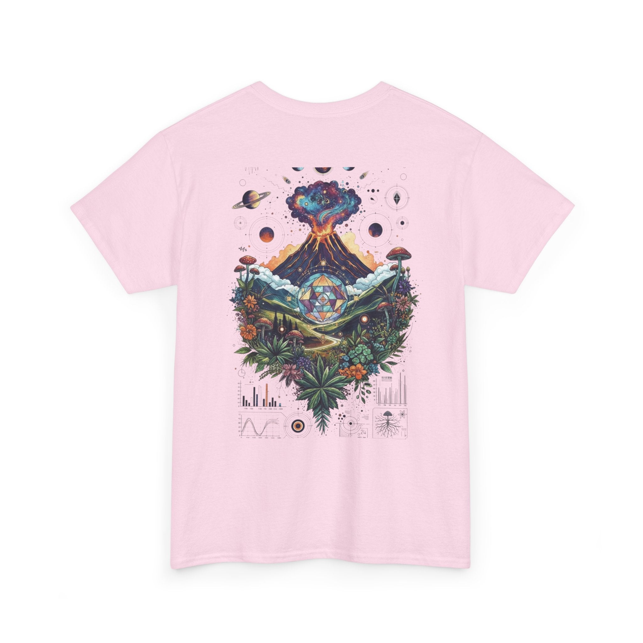 Nature-Inspired Unisex Heavy Cotton Tee | Volcano Art Shirt, Eco-Friendly T-Shirt, Gift for Nature Lovers, Unique Graphic Tee, Casual Wear