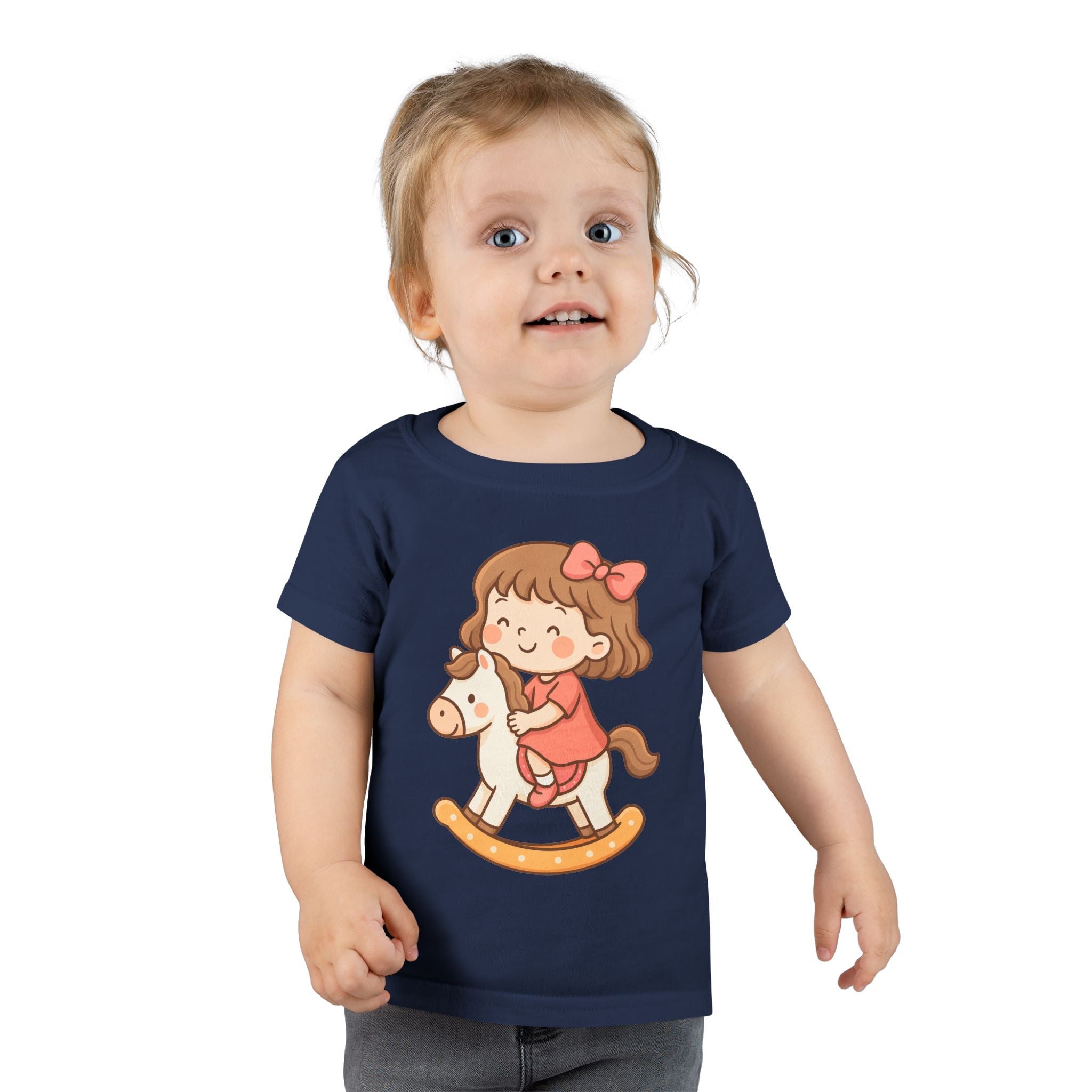 Toddler T-Shirt with Adorable Rocking Horse Design, Cute Kids Shirt, Baby Shower Gift, Playtime Outfit, Toddler Apparel