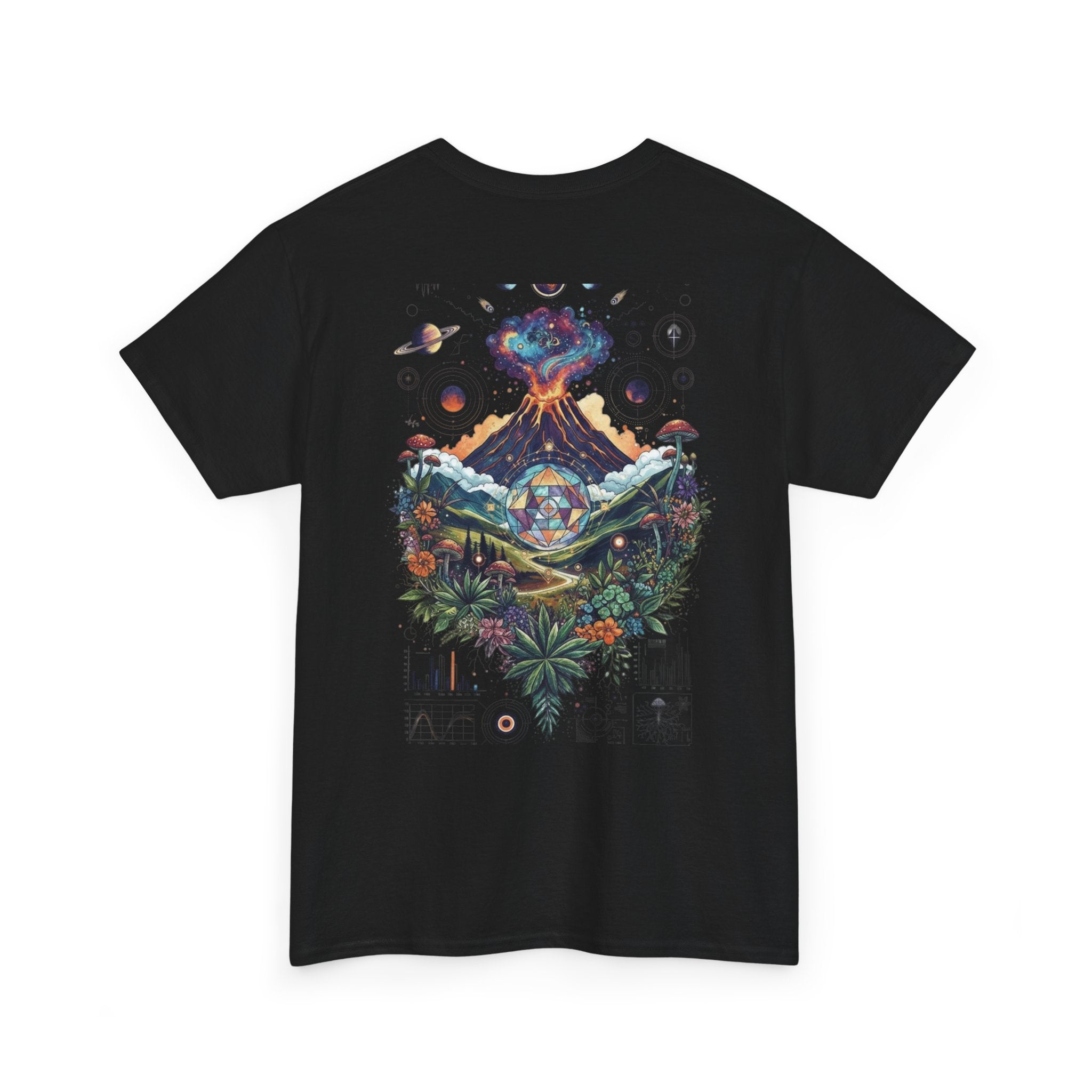 Nature-Inspired Unisex Heavy Cotton Tee | Volcano Art Shirt, Eco-Friendly T-Shirt, Gift for Nature Lovers, Unique Graphic Tee, Casual Wear