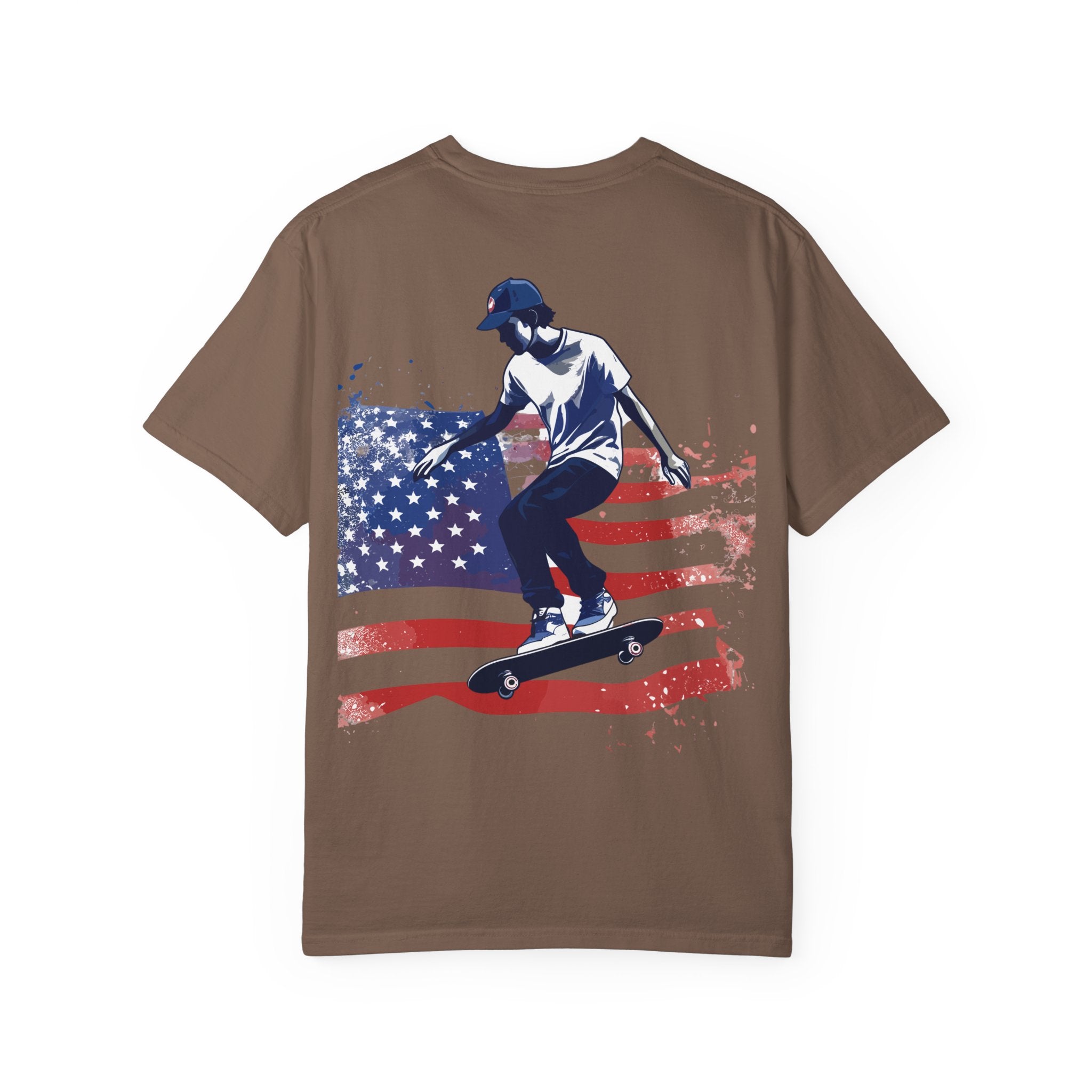 Skateboarder American Flag T-Shirt