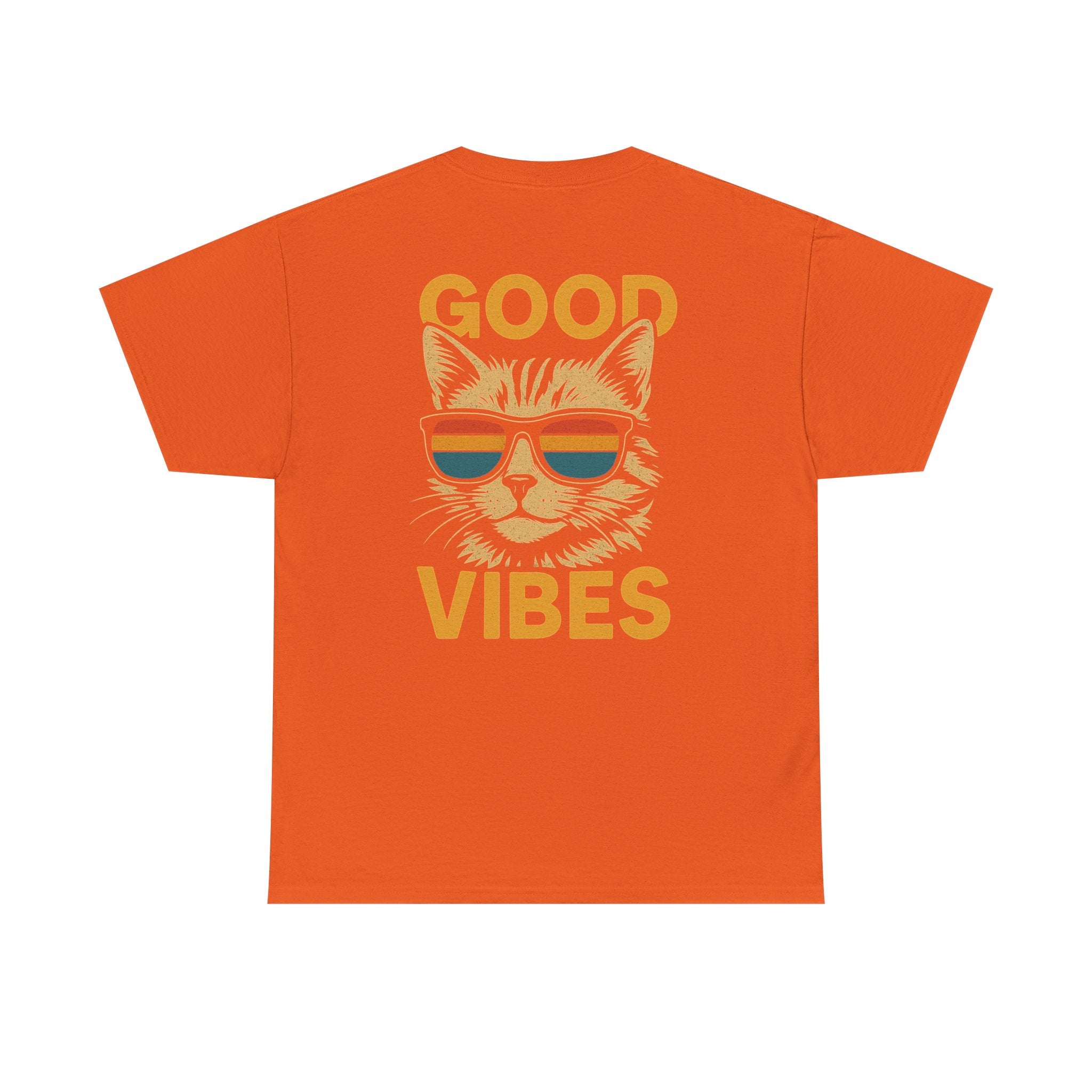 Good Vibes Cat Tee, Unisex Cotton T-Shirt, Summer Casual Top, Gift for Cat Lovers, Fun Pet Shirt, Chill Vibes Outfit