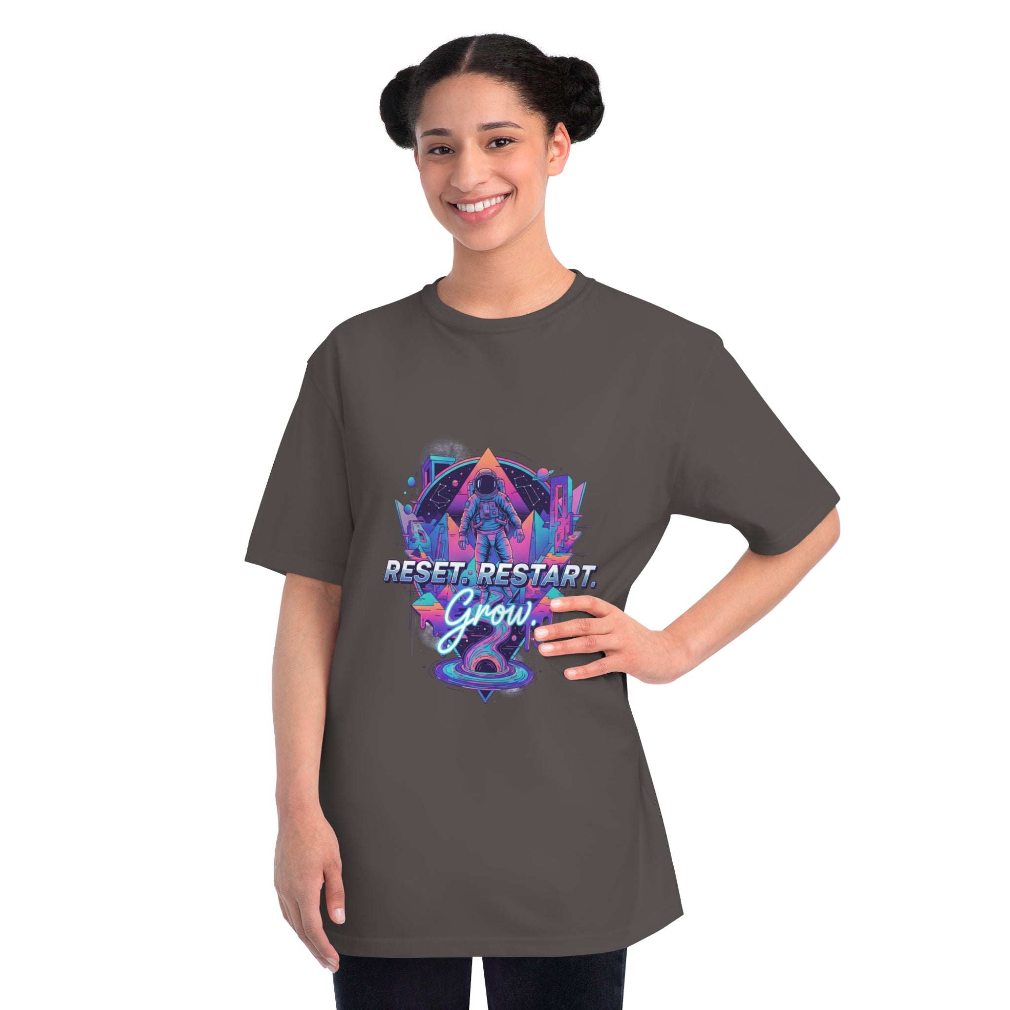 Organic Reset Restart Grow T-Shirt, Unisex Graphic Tee, Motivational Shirt, Eco-Friendly Apparel, Perfect for Gifts
