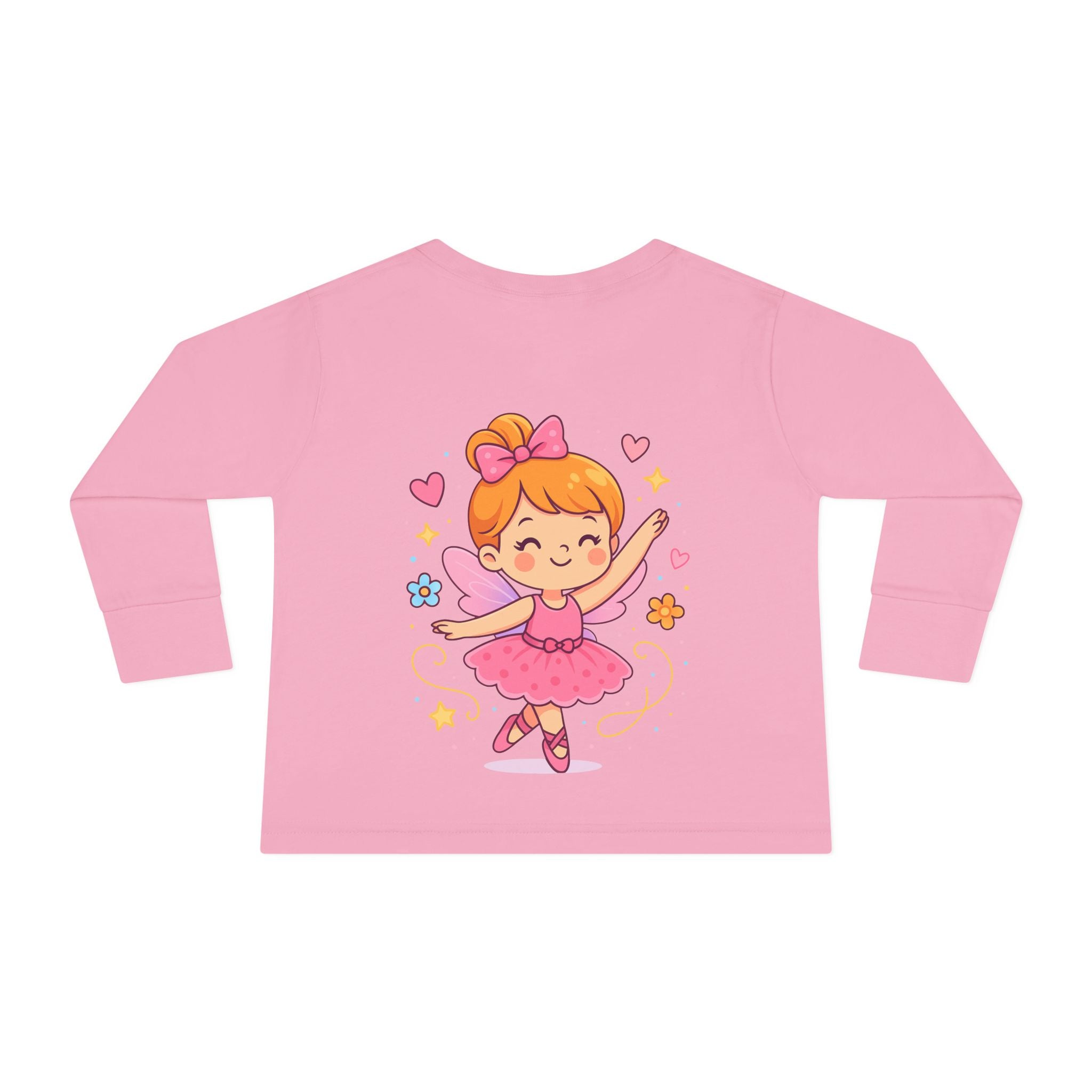 Cute Ballerina Toddler Long Sleeve Tee, Kids Dance Shirt, Toddler Gift, Ballet Costume Tee, Toddler Apparel for Birthdays, Dance Class