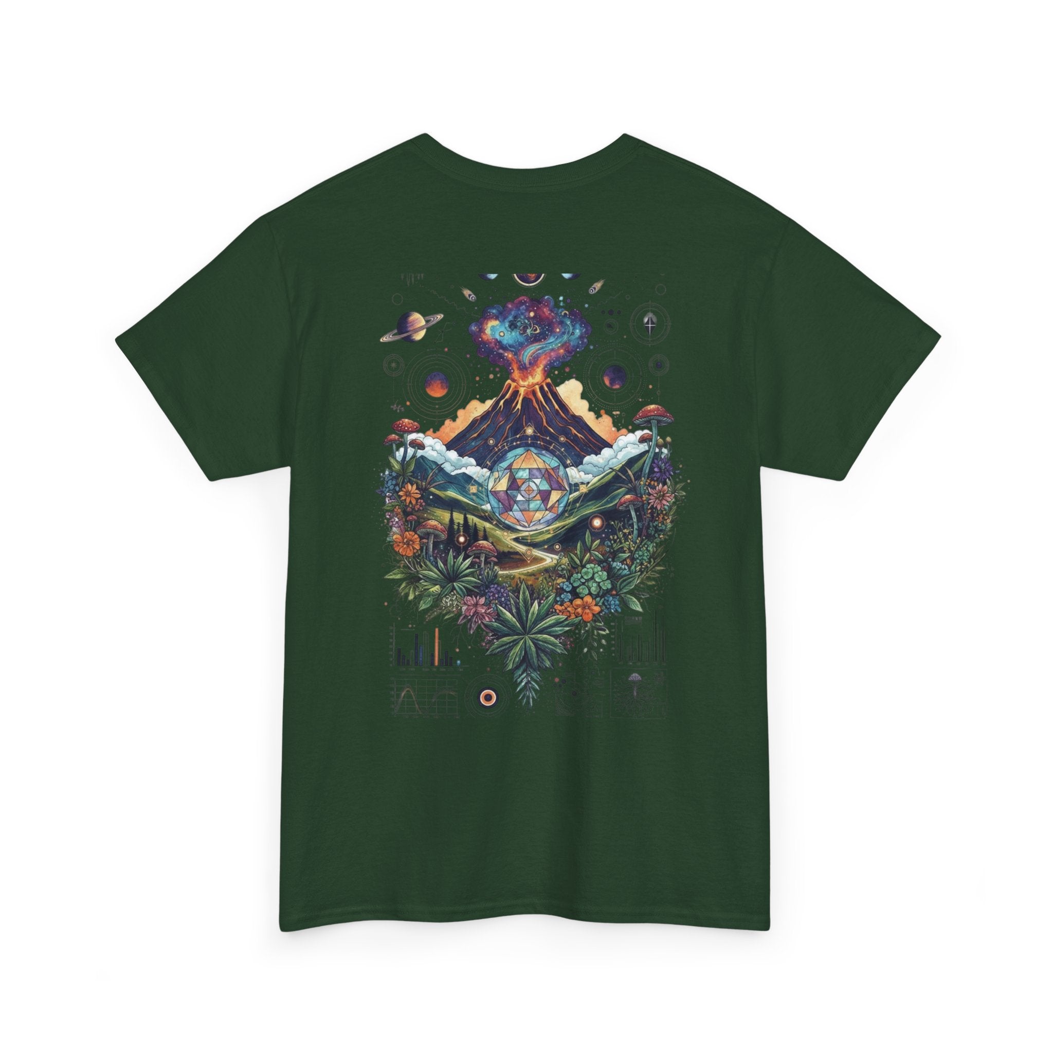Nature-Inspired Unisex Heavy Cotton Tee | Volcano Art Shirt, Eco-Friendly T-Shirt, Gift for Nature Lovers, Unique Graphic Tee, Casual Wear