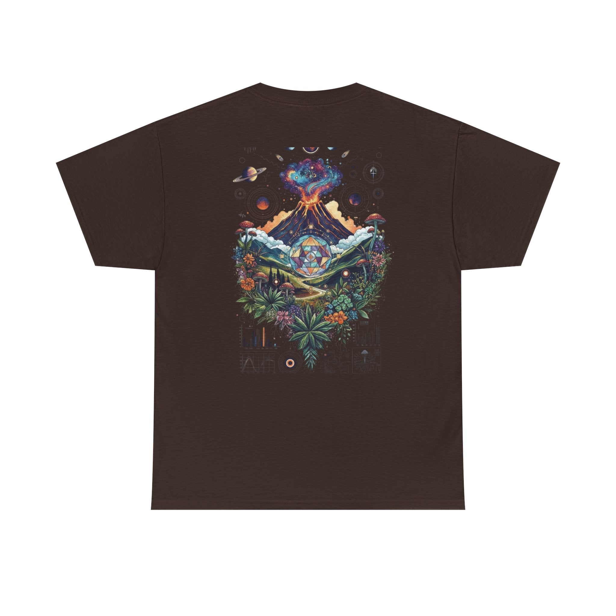 Nature-Inspired Unisex Heavy Cotton Tee | Volcano Art Shirt, Eco-Friendly T-Shirt, Gift for Nature Lovers, Unique Graphic Tee, Casual Wear