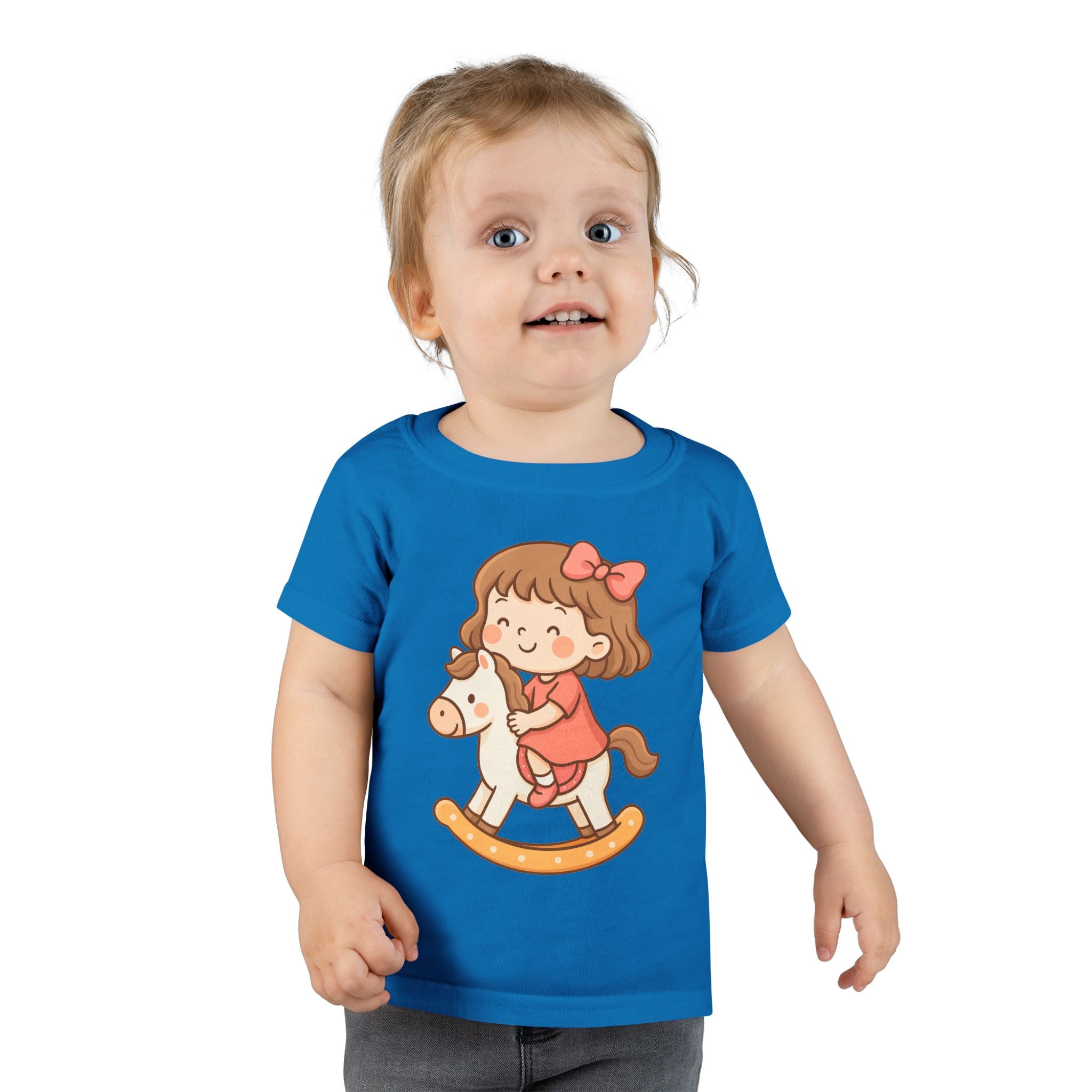 Toddler T-Shirt with Adorable Rocking Horse Design, Cute Kids Shirt, Baby Shower Gift, Playtime Outfit, Toddler Apparel