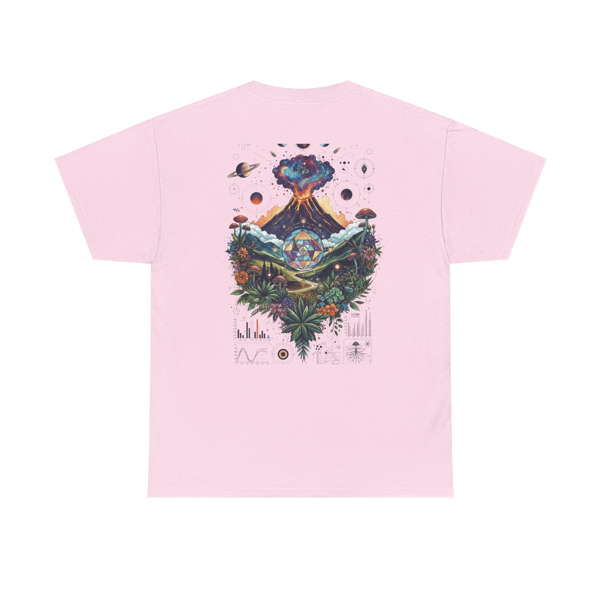 Nature-Inspired Unisex Heavy Cotton Tee | Volcano Art Shirt, Eco-Friendly T-Shirt, Gift for Nature Lovers, Unique Graphic Tee, Casual Wear
