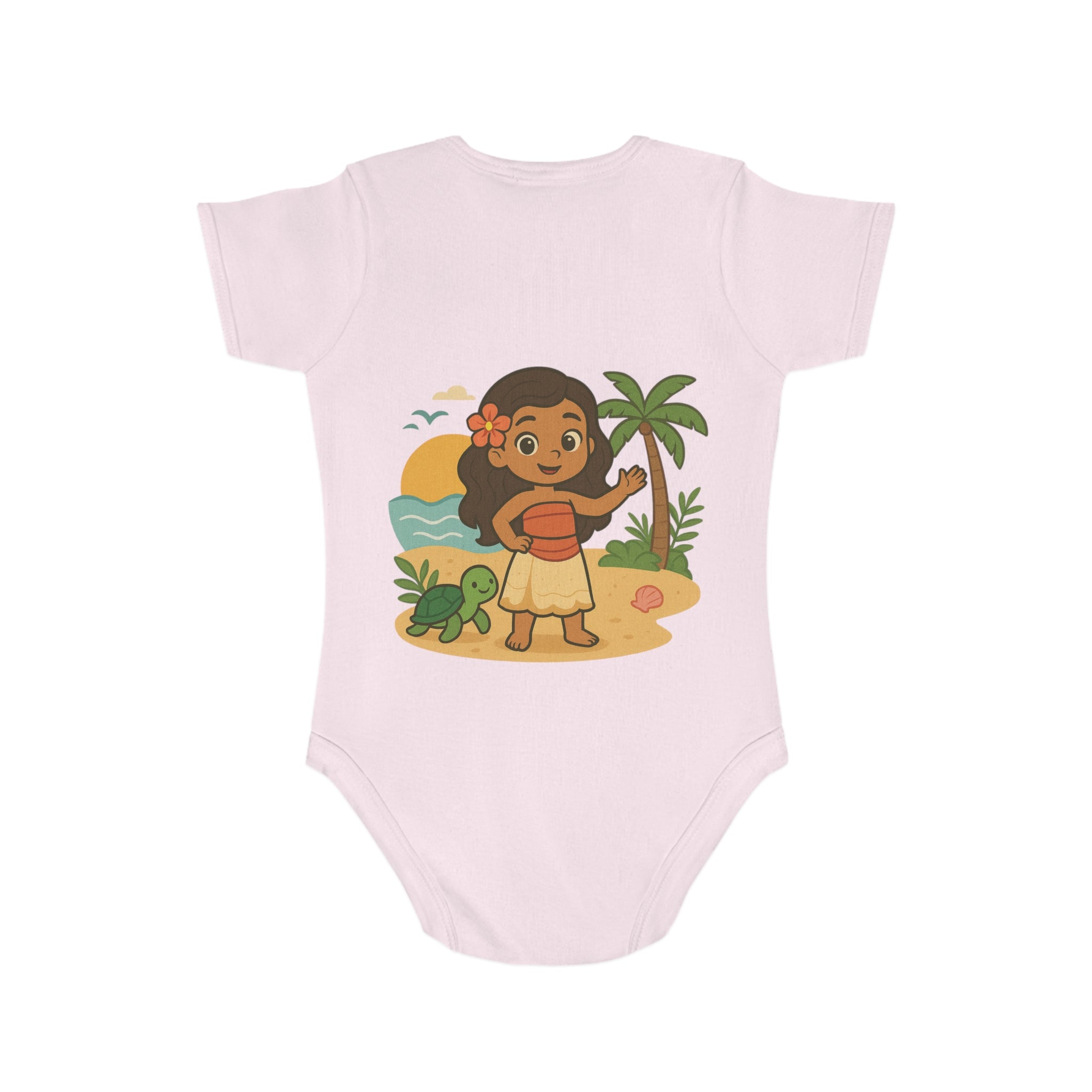 Tropical Baby Bodysuit with Island Design, Adorable Gift for Newborns, Baby Shower Present, Summer Vibes, Cute Infant Wear