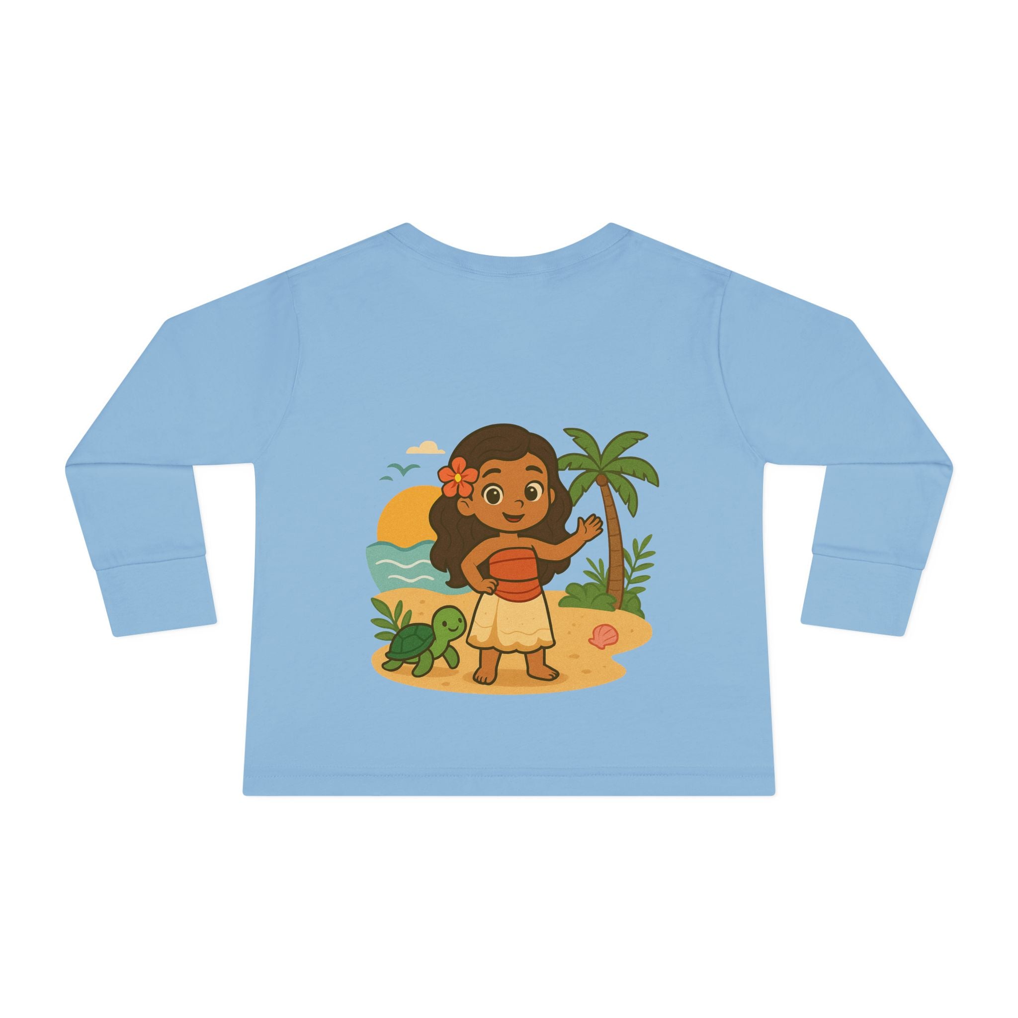 Tropical Toddler Tee, Cute Kids Shirt, Beach Vibes Long Sleeve Top, Summer Outfit for Children, Hawaiian Theme Kids Apparel