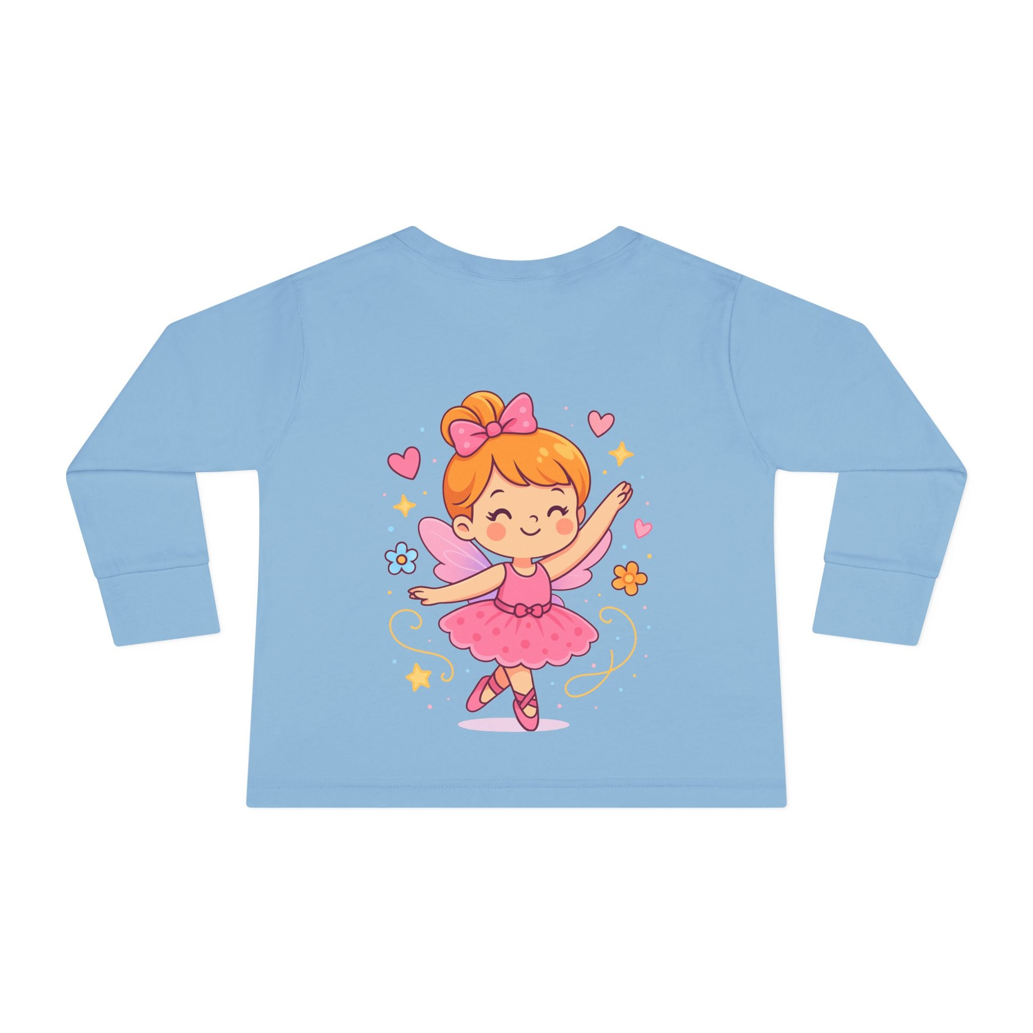 Cute Ballerina Toddler Long Sleeve Tee, Kids Dance Shirt, Toddler Gift, Ballet Costume Tee, Toddler Apparel for Birthdays, Dance Class