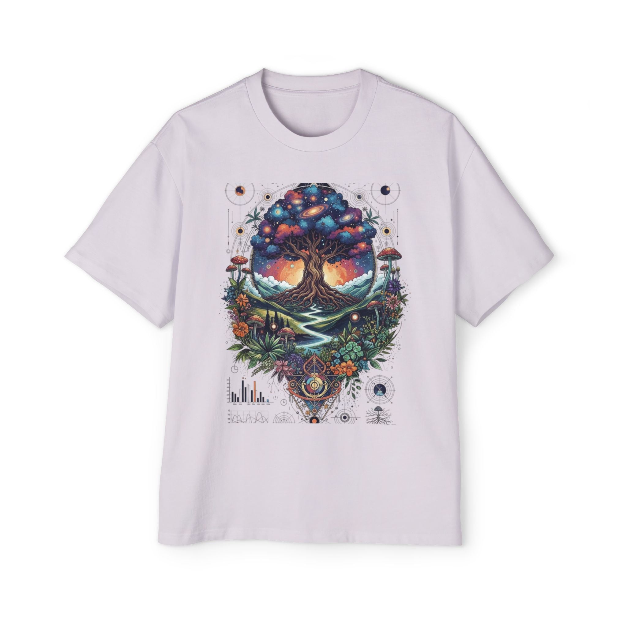 Bohemian Tree of Life Tee, Oversized Men's Shirt, Festival Wear, Nature Lover Gift, Eco-Friendly Fashion, Casual Summer Top