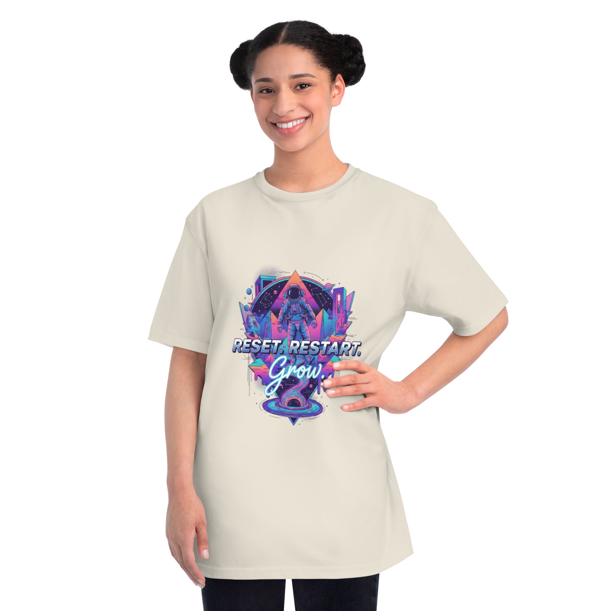 Organic Reset Restart Grow T-Shirt, Unisex Graphic Tee, Motivational Shirt, Eco-Friendly Apparel, Perfect for Gifts