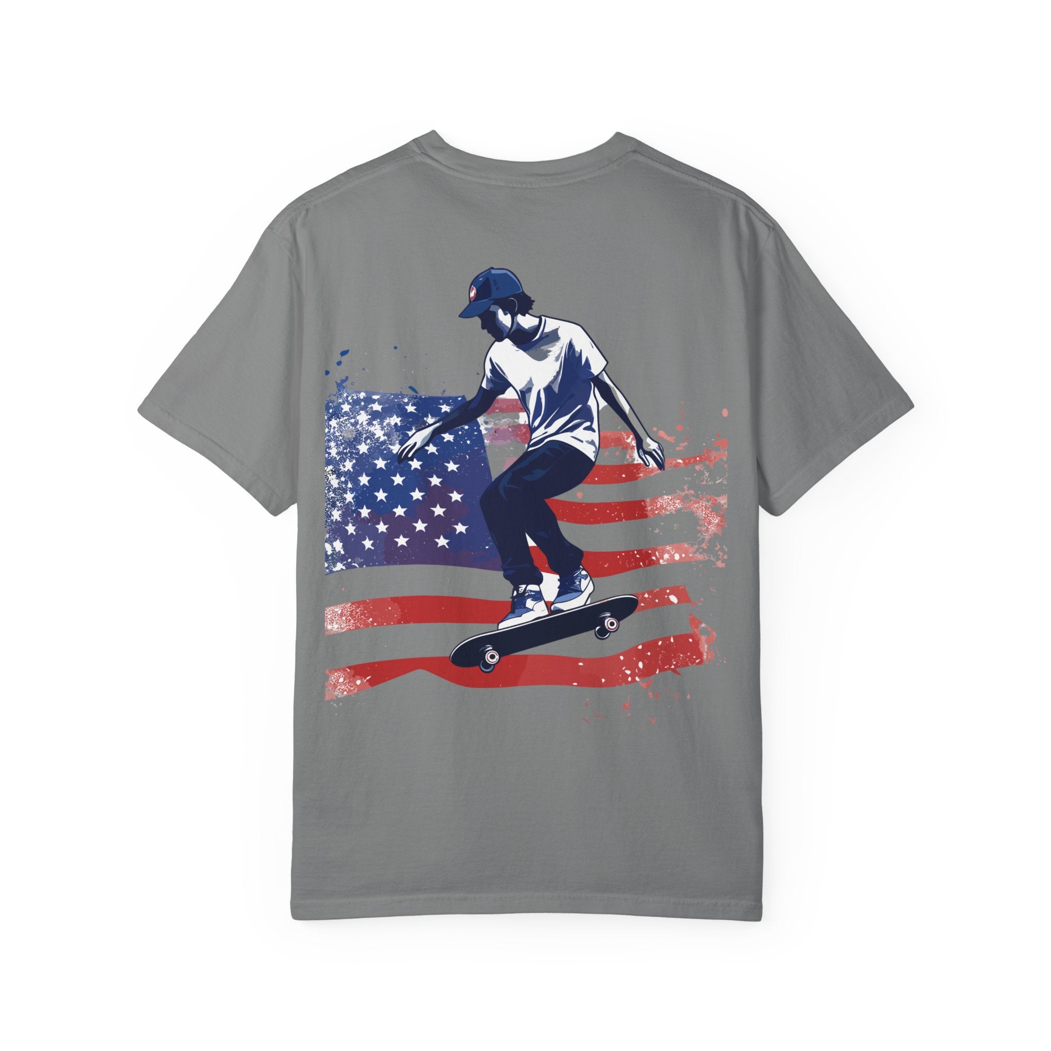 Skateboarder American Flag T-Shirt