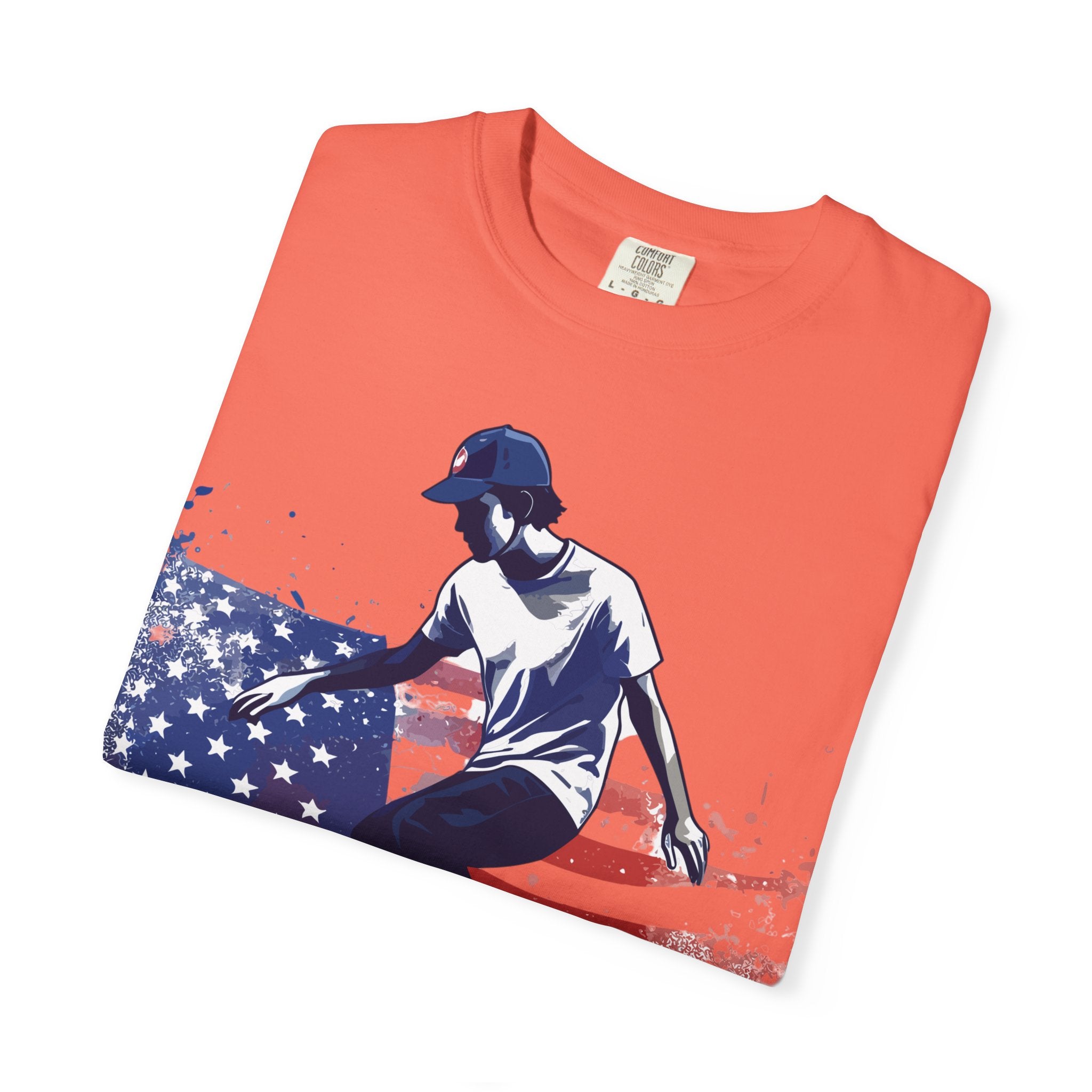 Skateboarder American Flag T-Shirt