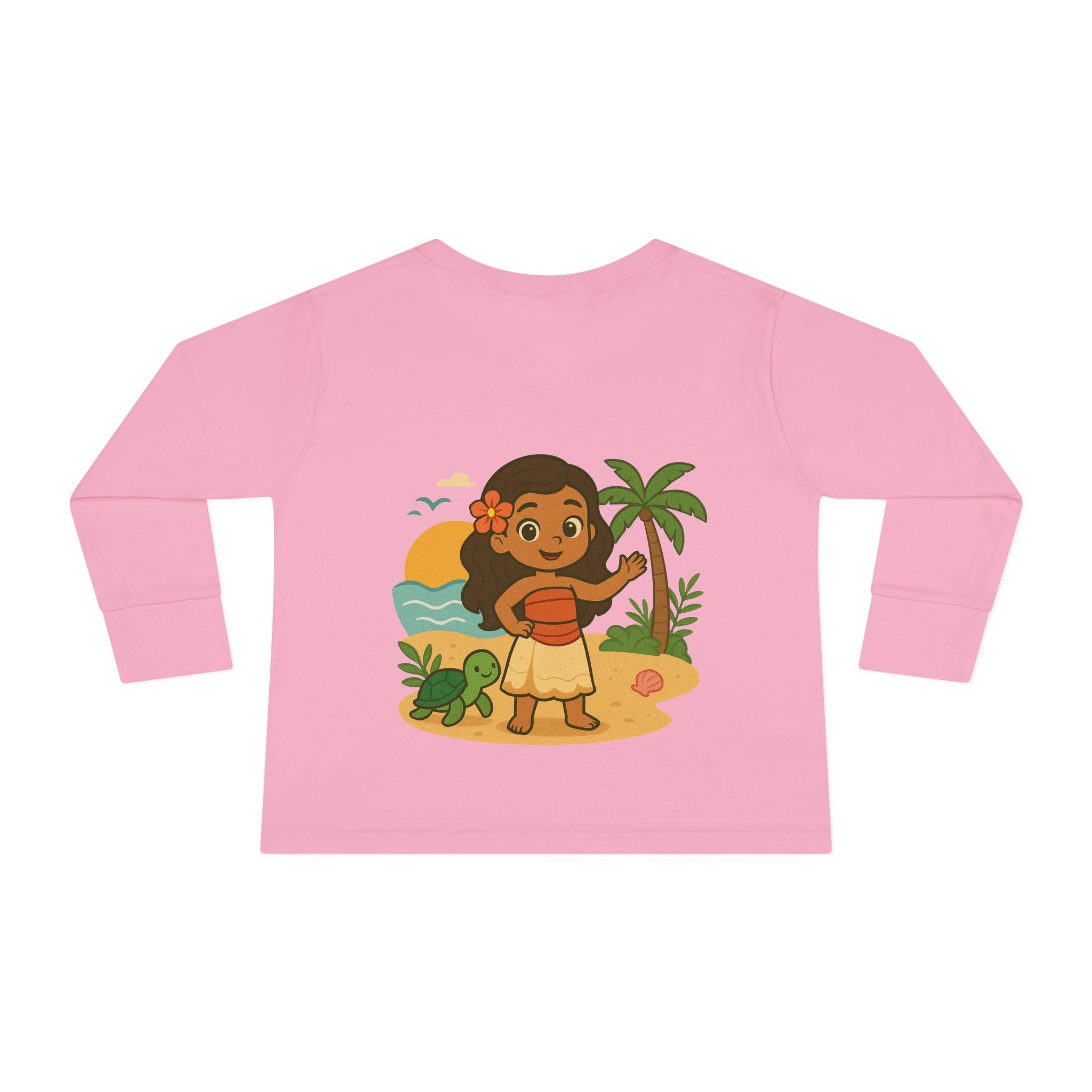 Tropical Toddler Tee, Cute Kids Shirt, Beach Vibes Long Sleeve Top, Summer Outfit for Children, Hawaiian Theme Kids Apparel