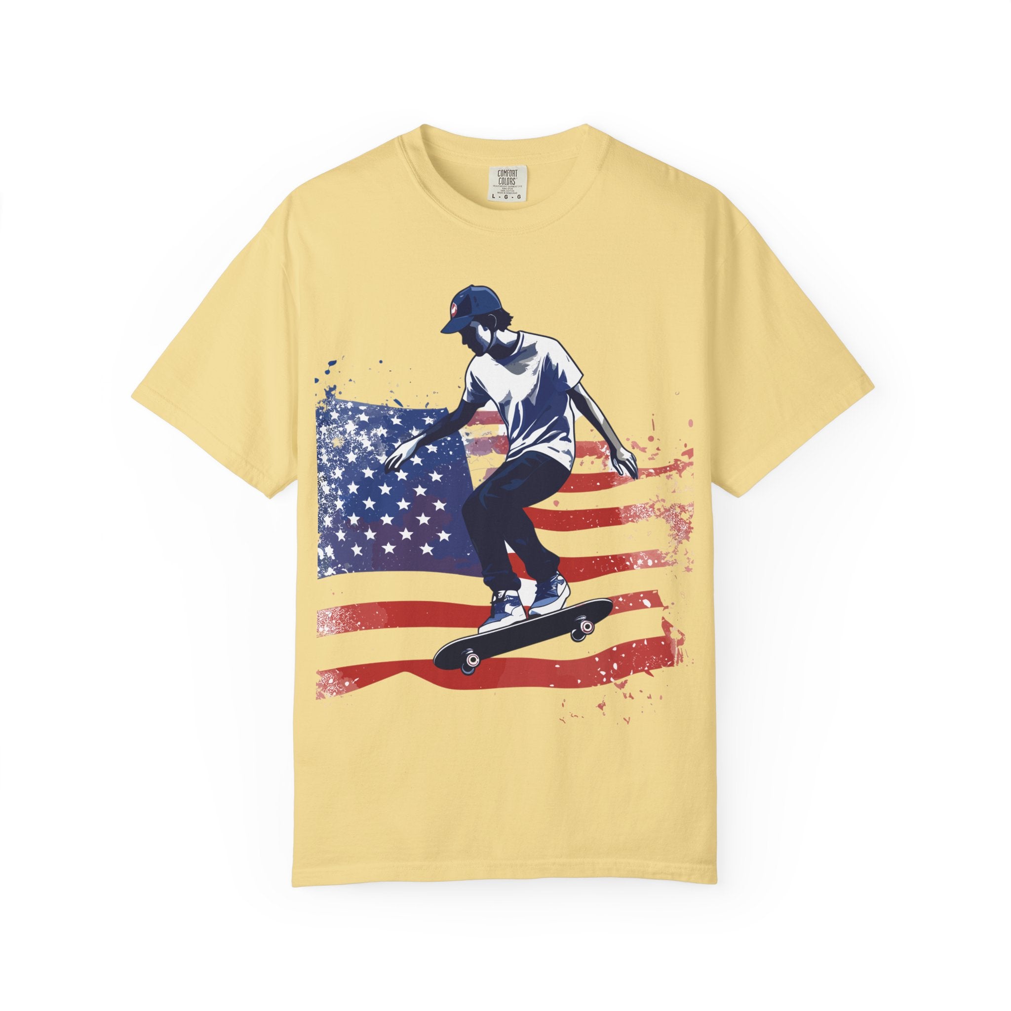 Skateboarder American Flag T-Shirt