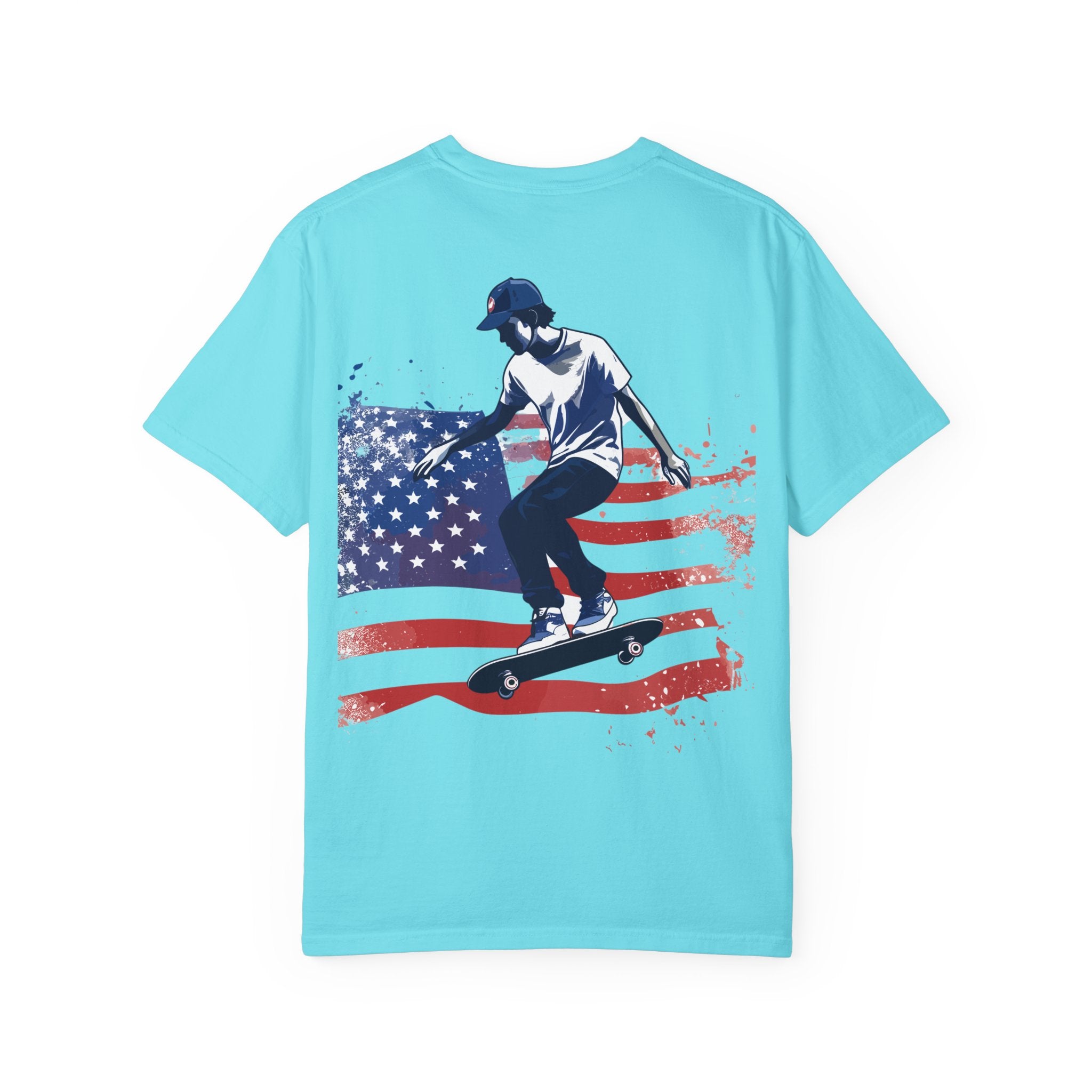 Skateboarder American Flag T-Shirt