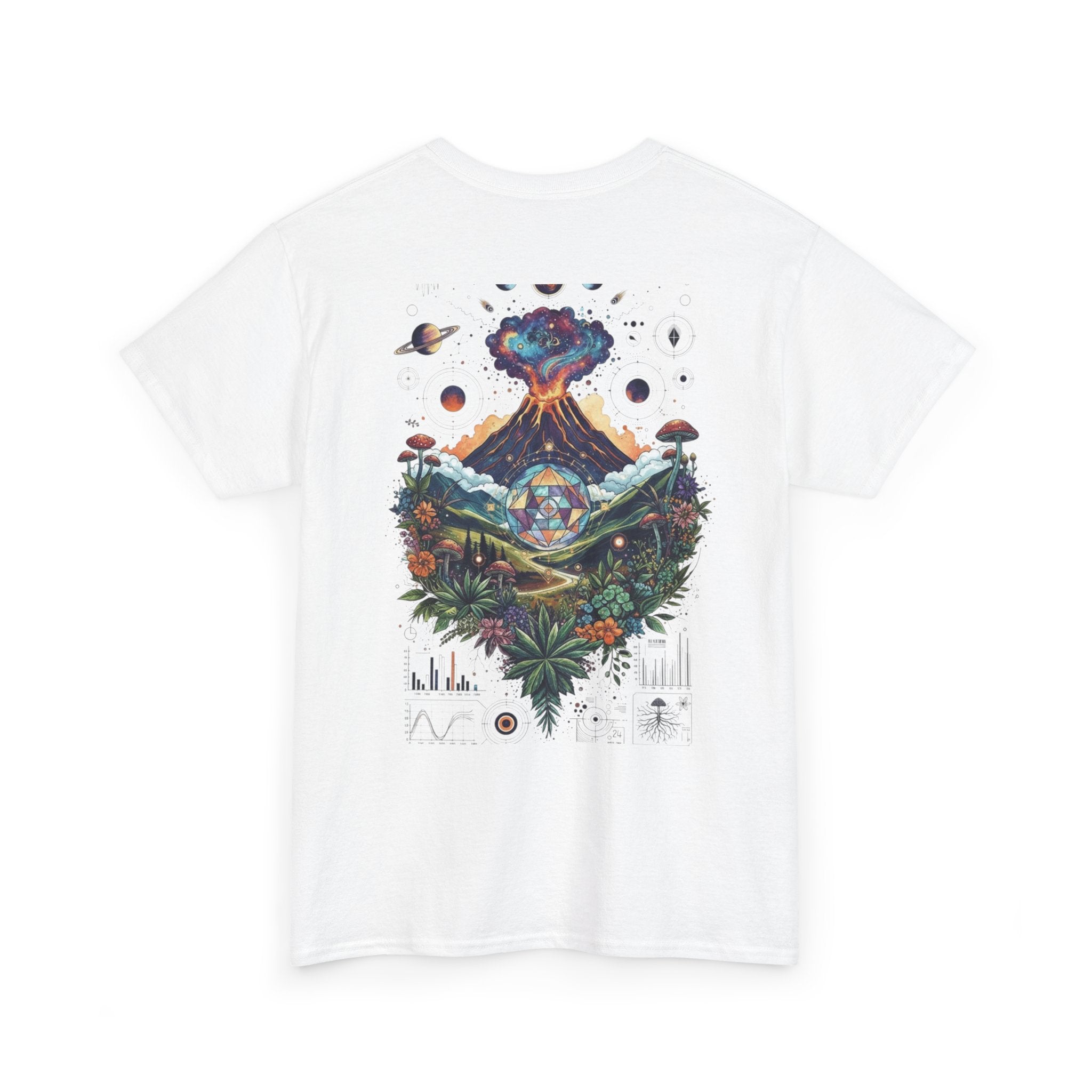 Nature-Inspired Unisex Heavy Cotton Tee | Volcano Art Shirt, Eco-Friendly T-Shirt, Gift for Nature Lovers, Unique Graphic Tee, Casual Wear
