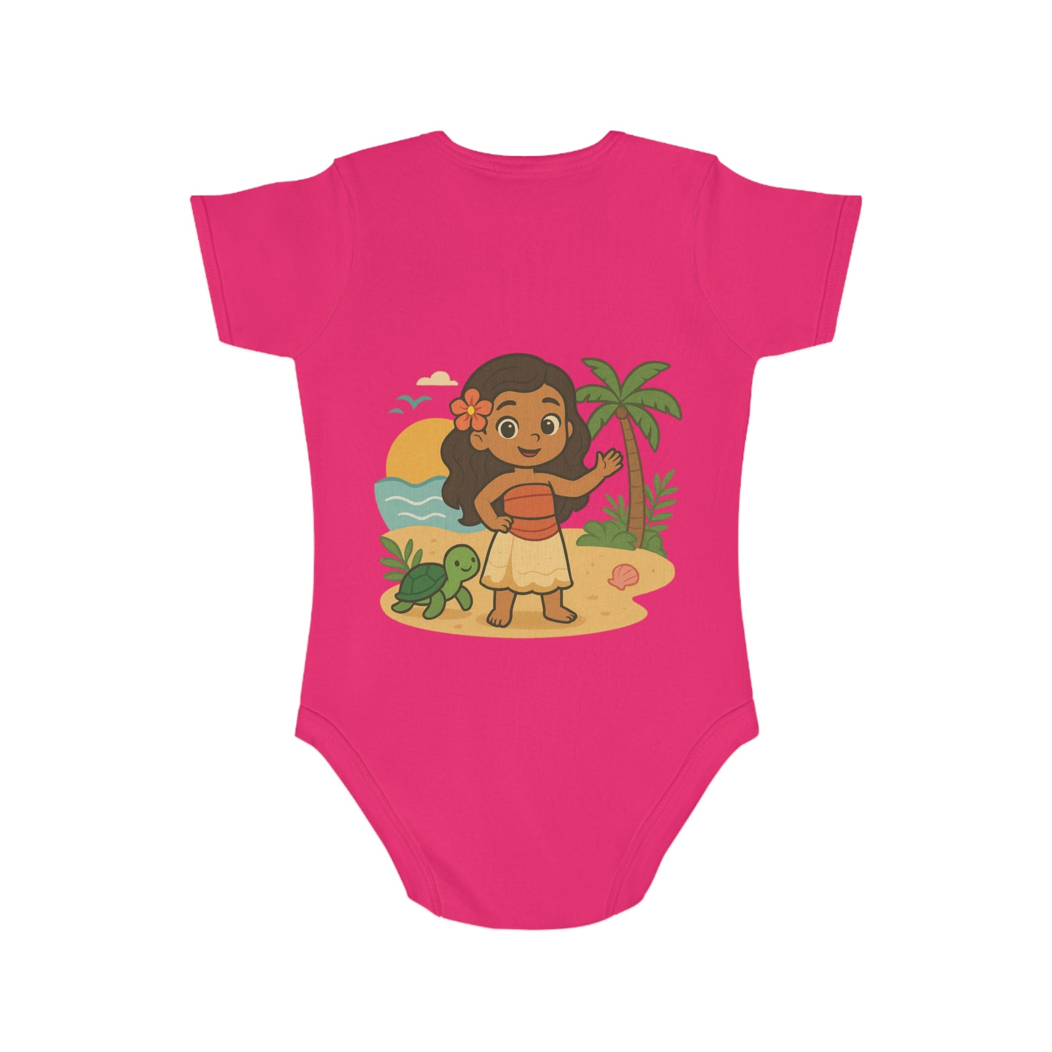Tropical Baby Bodysuit with Island Design, Adorable Gift for Newborns, Baby Shower Present, Summer Vibes, Cute Infant Wear