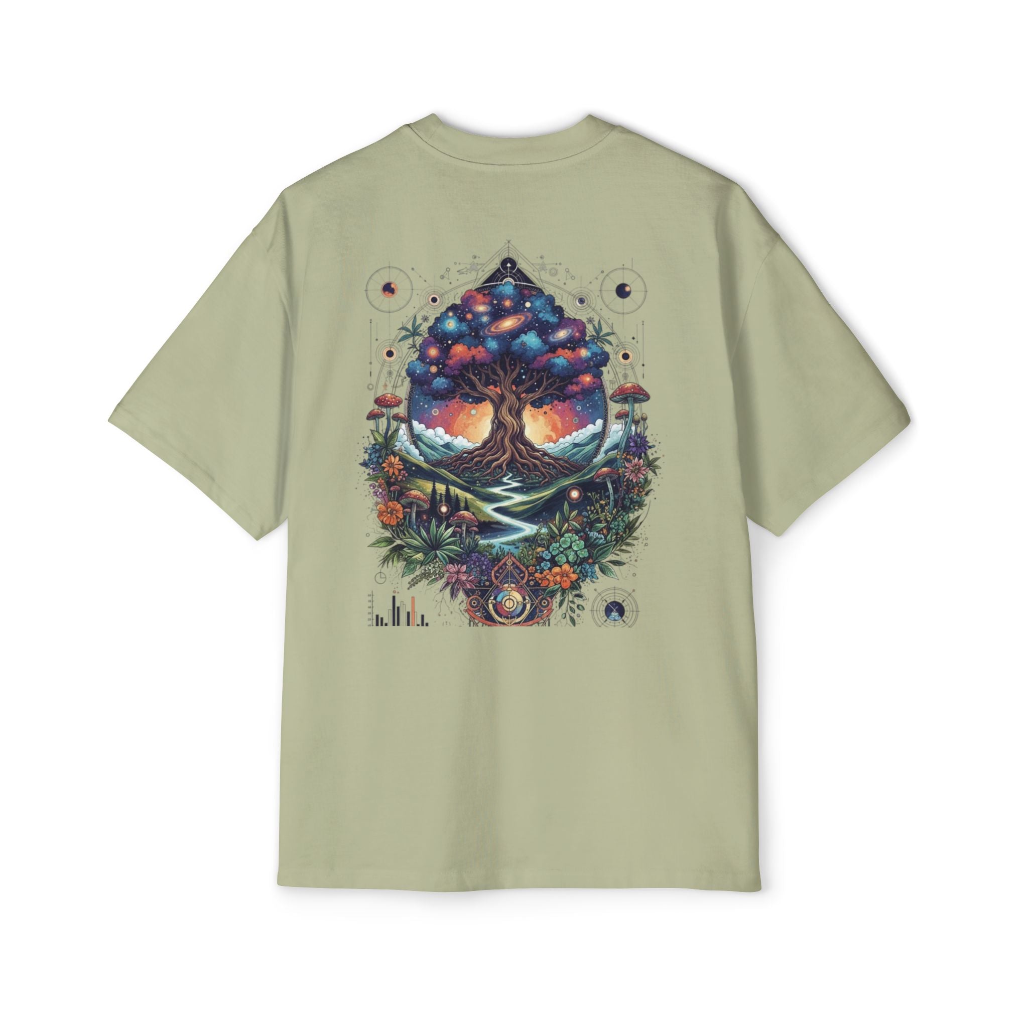 Bohemian Tree of Life Tee, Oversized Men's Shirt, Festival Wear, Nature Lover Gift, Eco-Friendly Fashion, Casual Summer Top