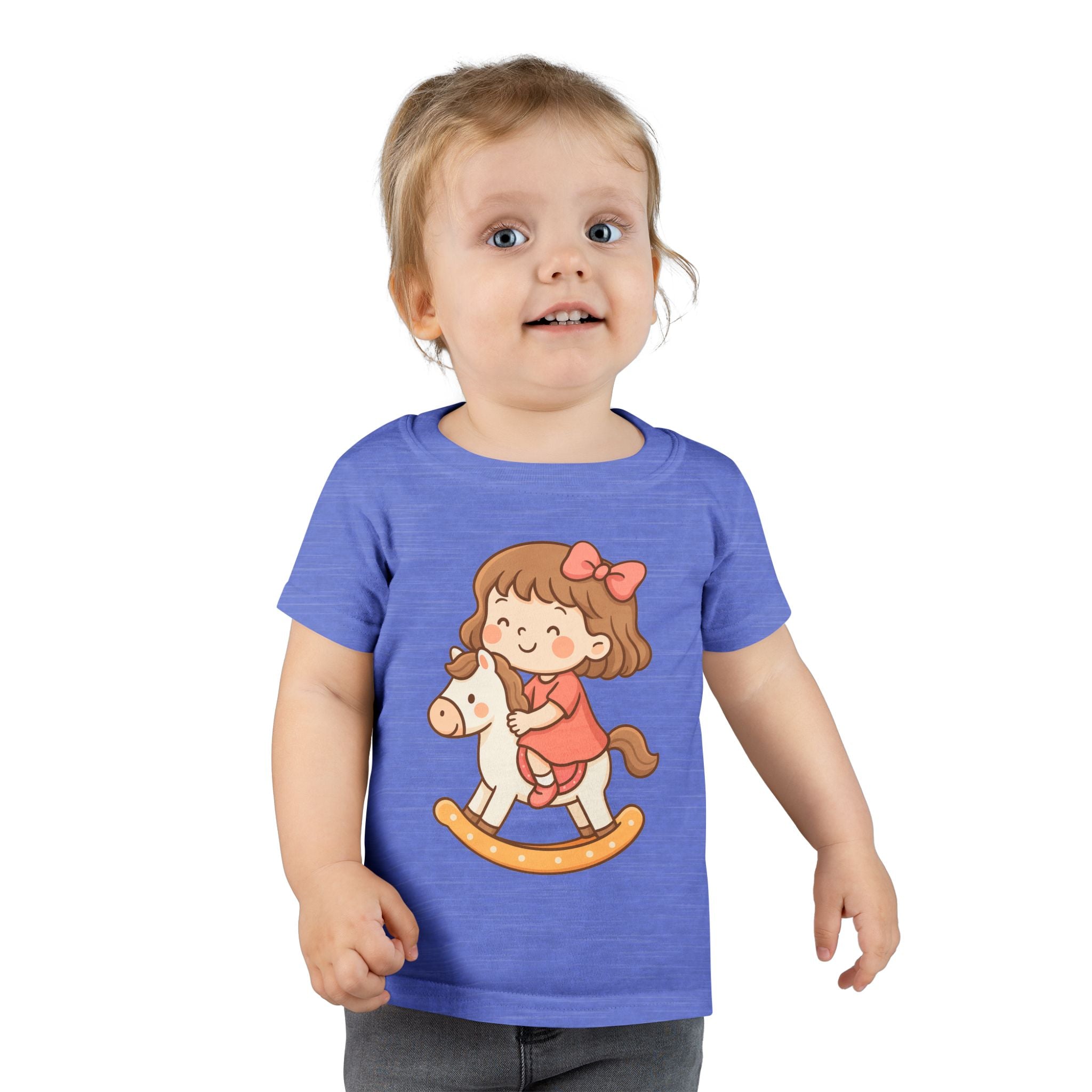 Toddler T-Shirt with Adorable Rocking Horse Design, Cute Kids Shirt, Baby Shower Gift, Playtime Outfit, Toddler Apparel