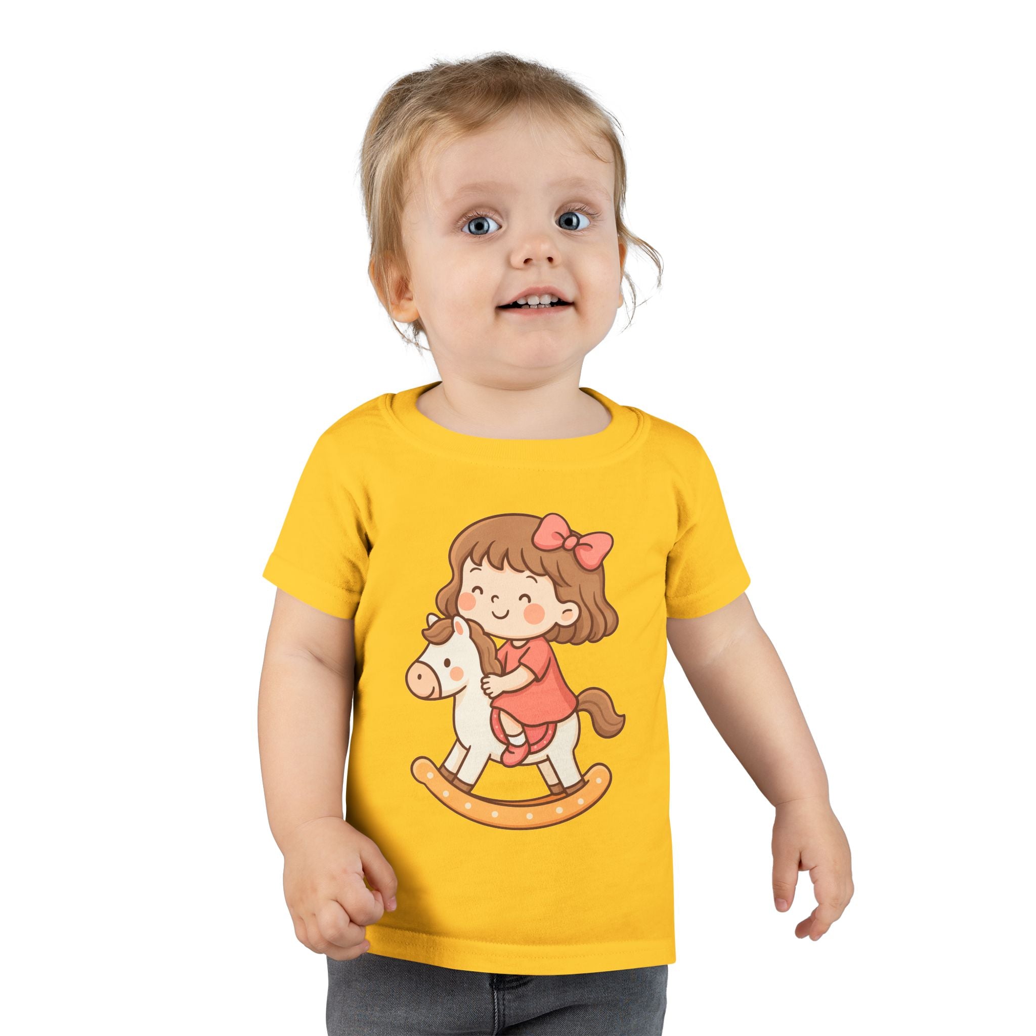 Toddler T-Shirt with Adorable Rocking Horse Design, Cute Kids Shirt, Baby Shower Gift, Playtime Outfit, Toddler Apparel