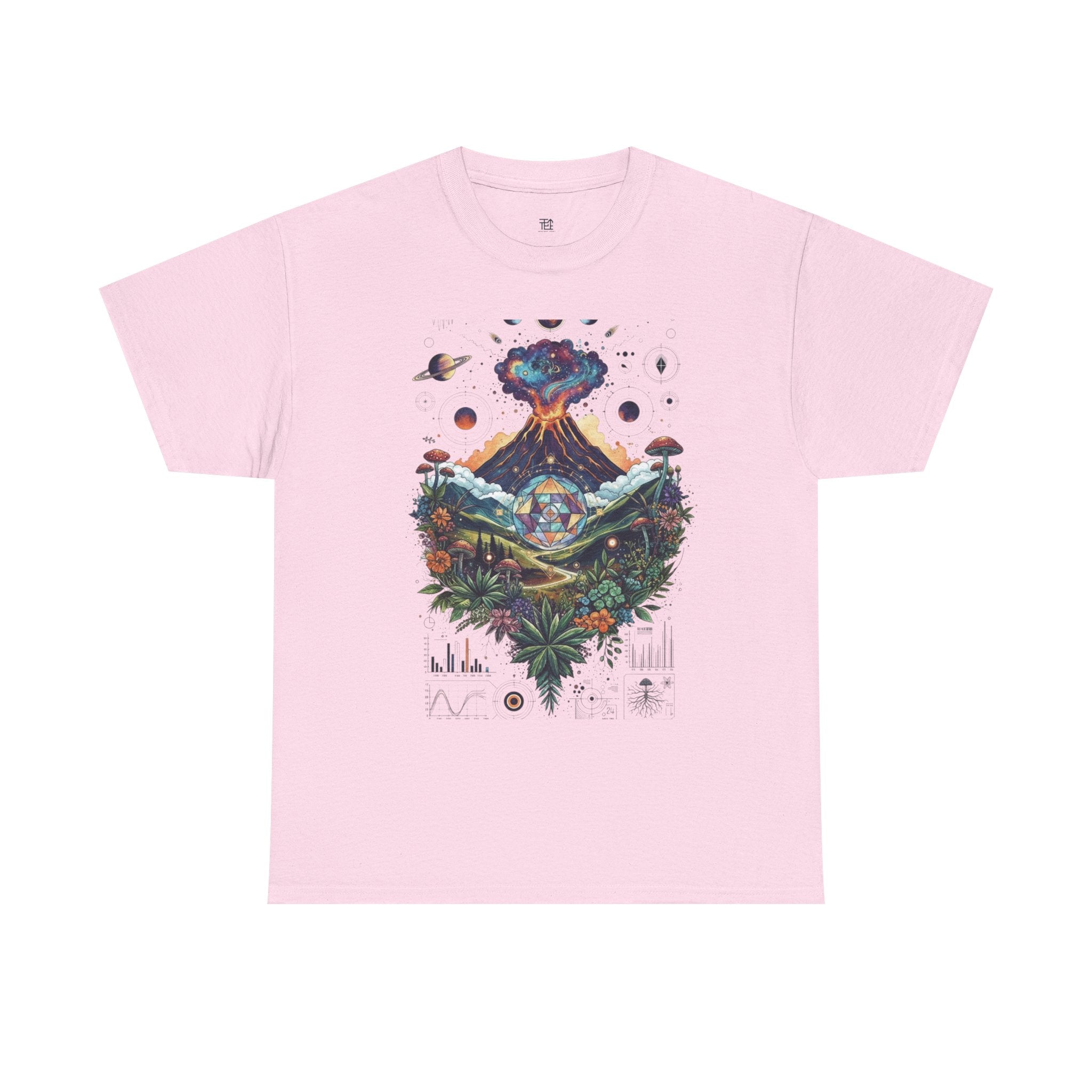 Nature-Inspired Unisex Heavy Cotton Tee | Volcano Art Shirt, Eco-Friendly T-Shirt, Gift for Nature Lovers, Unique Graphic Tee, Casual Wear