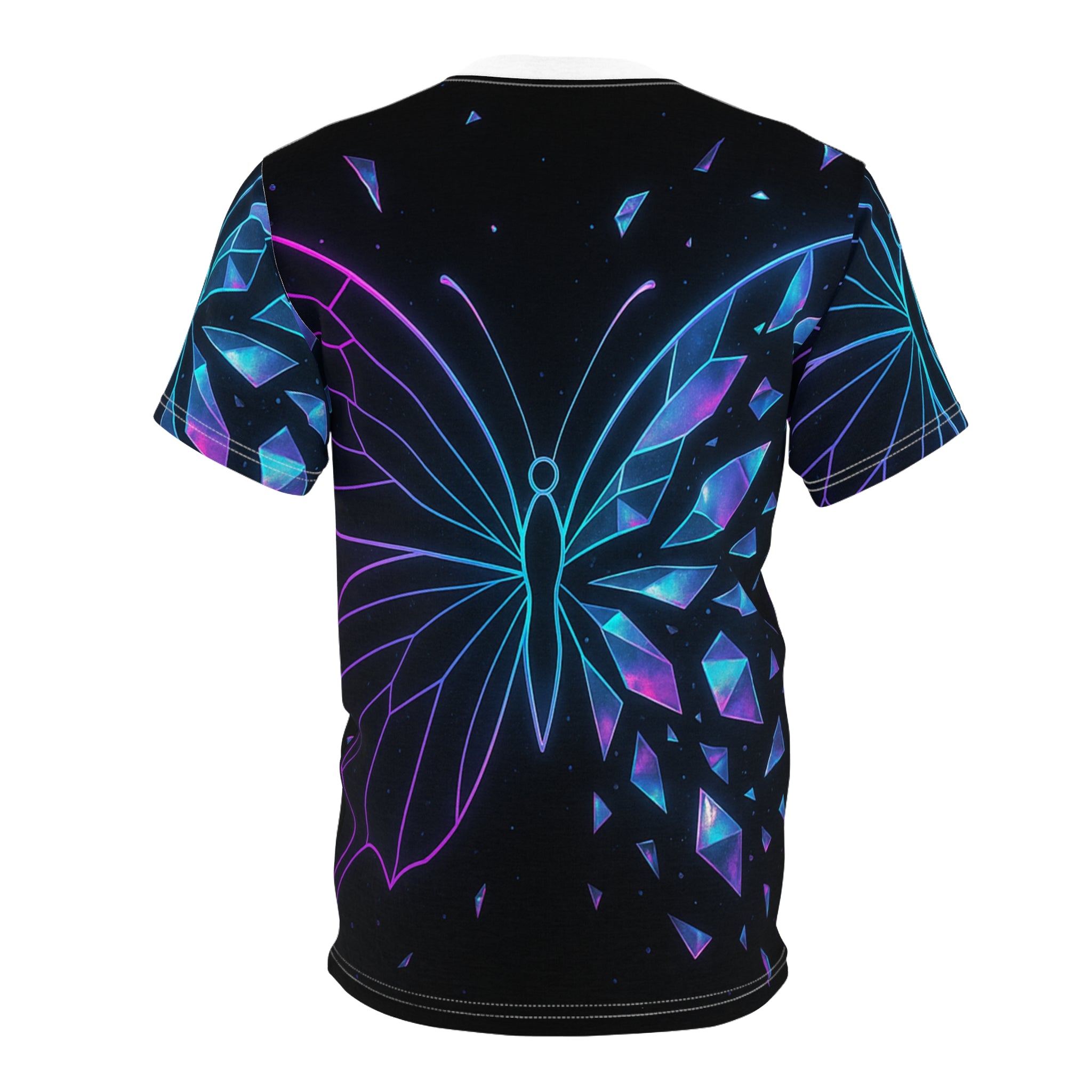 Colorful Butterfly AOP Unisex Tee, Graphic T-Shirt, Casual Wear, Unique Gift, Trendy Fashion, Butterfly Lover Apparel