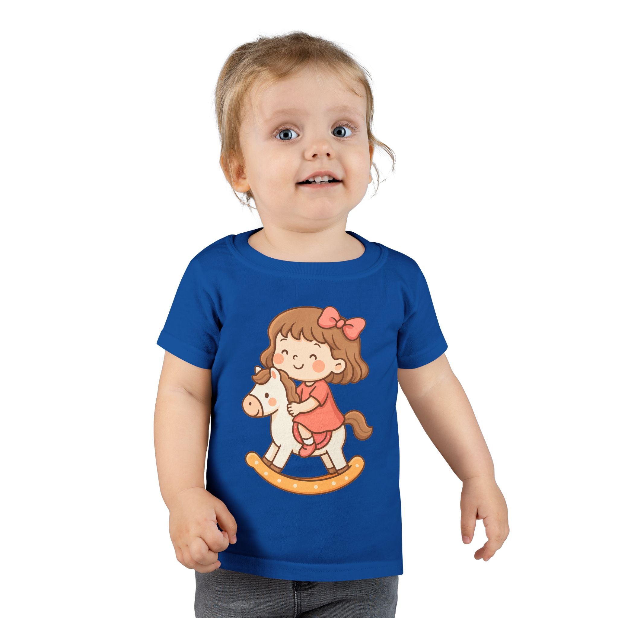 Toddler T-Shirt with Adorable Rocking Horse Design, Cute Kids Shirt, Baby Shower Gift, Playtime Outfit, Toddler Apparel