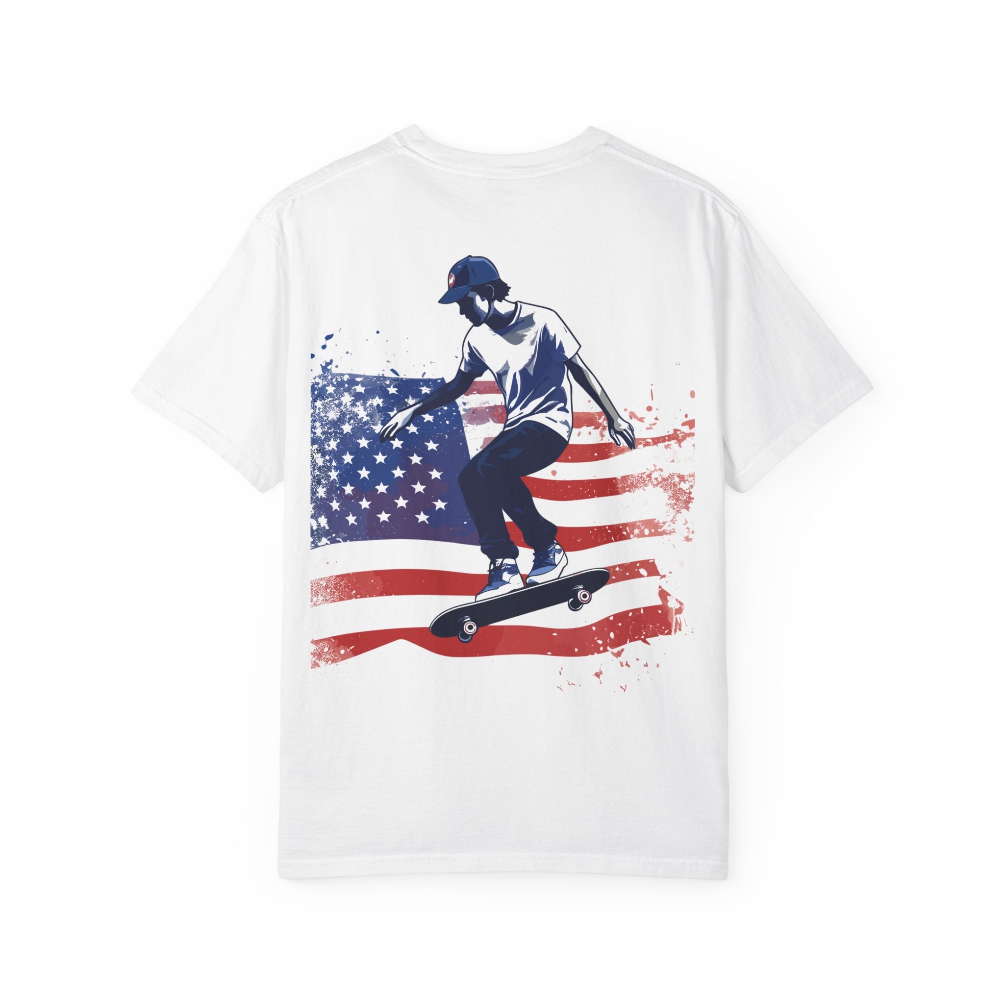 Skateboarder American Flag T-Shirt