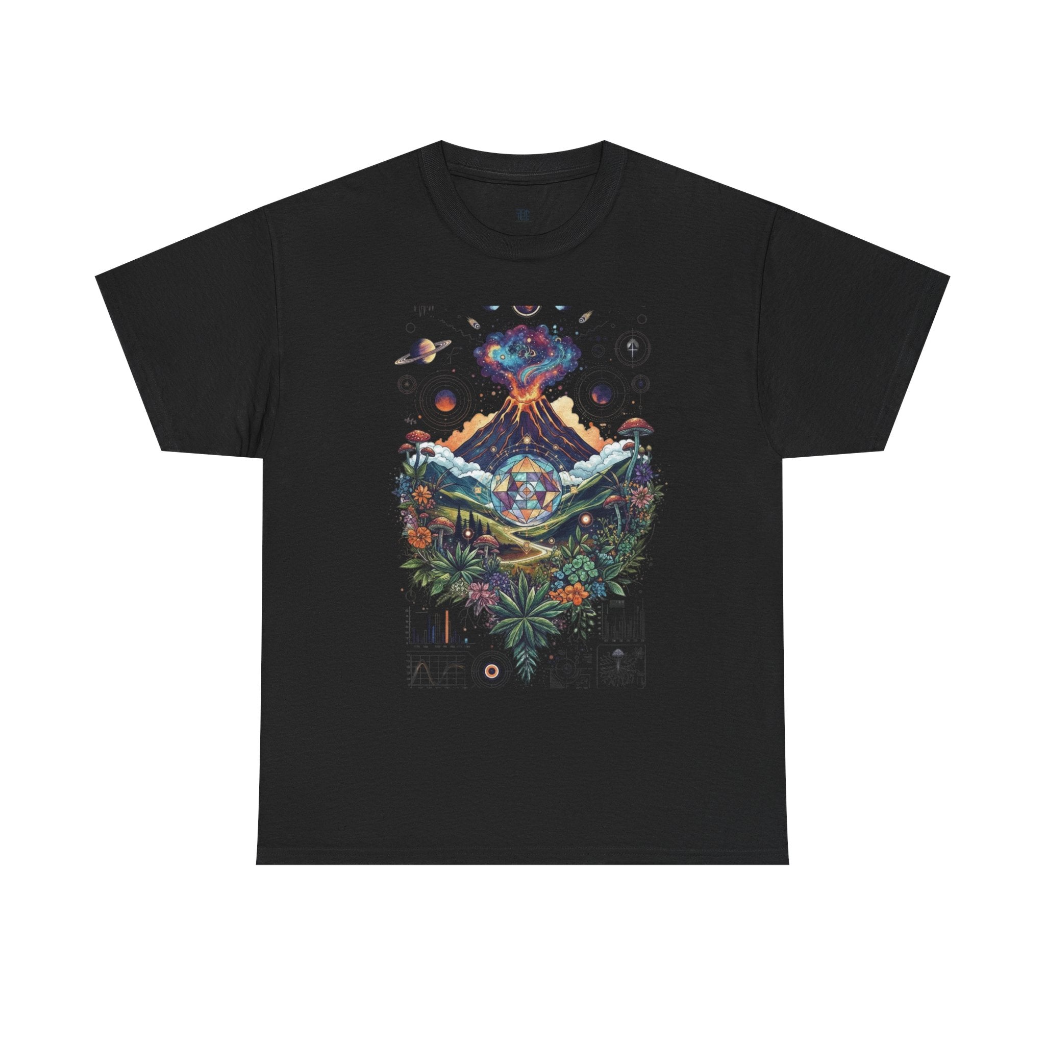 Nature-Inspired Unisex Heavy Cotton Tee | Volcano Art Shirt, Eco-Friendly T-Shirt, Gift for Nature Lovers, Unique Graphic Tee, Casual Wear