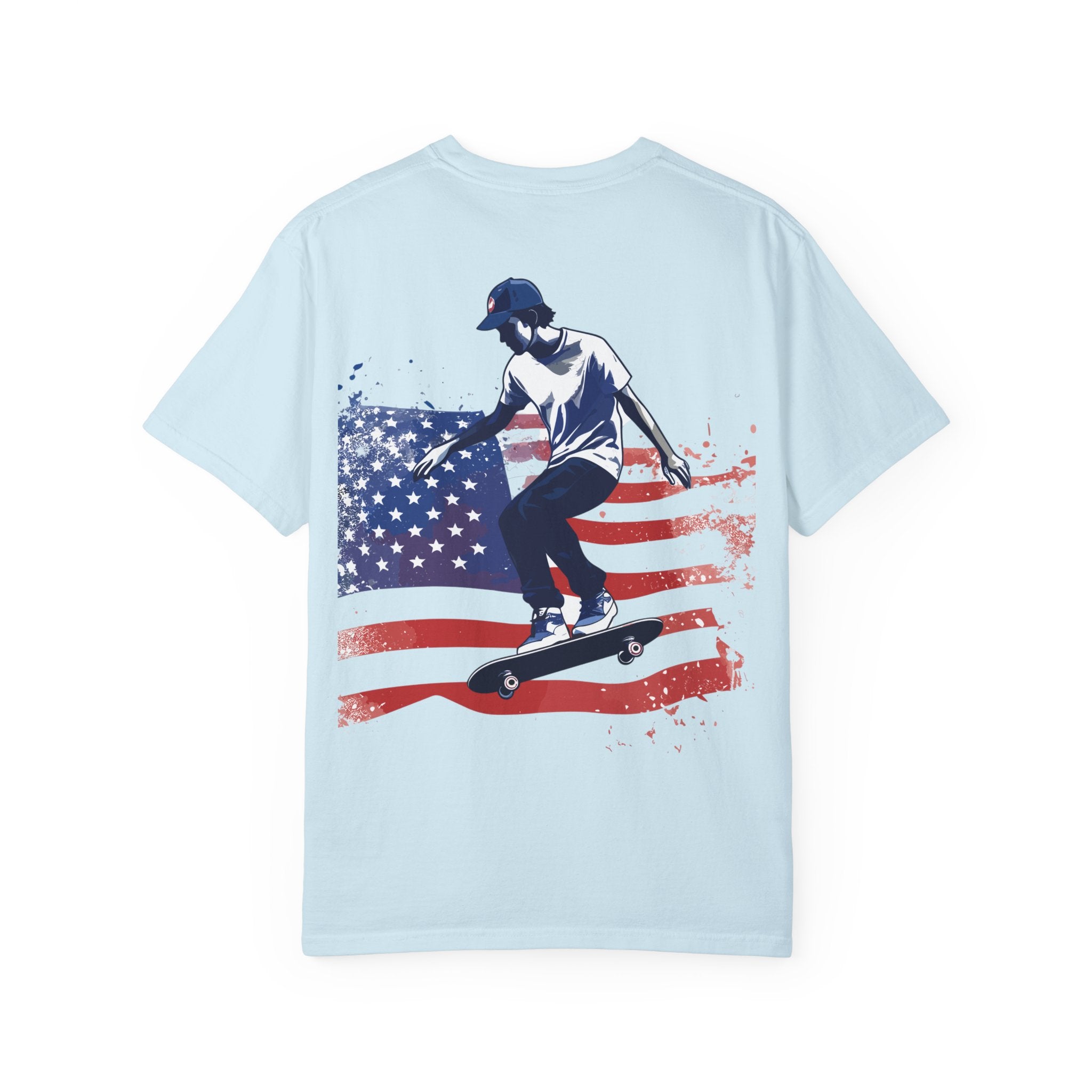 Skateboarder American Flag T-Shirt