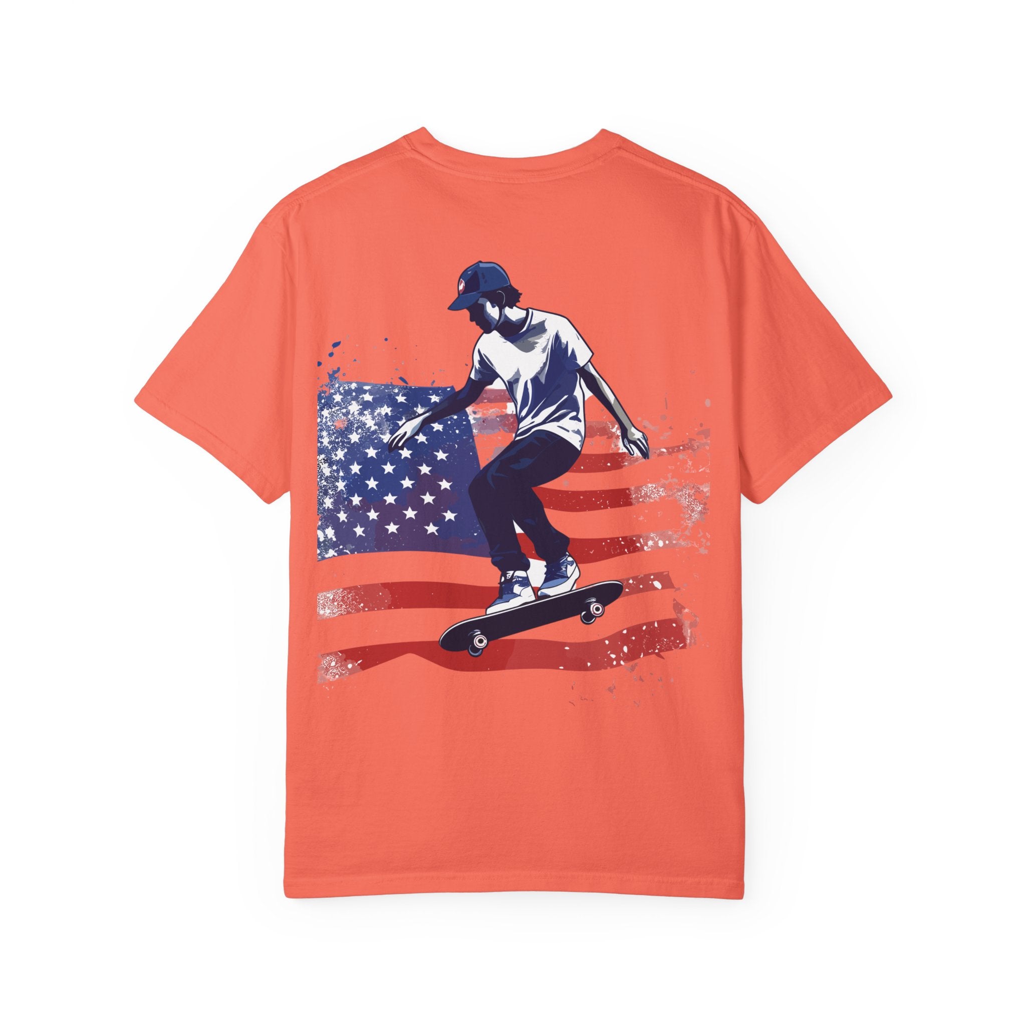 Skateboarder American Flag T-Shirt
