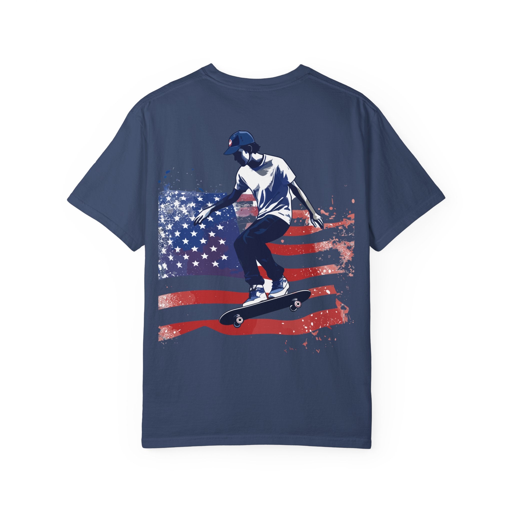 Skateboarder American Flag T-Shirt