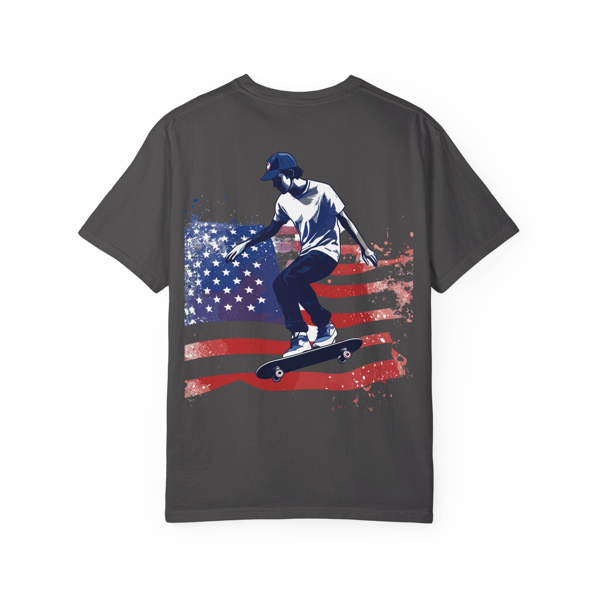 Skateboarder American Flag T-Shirt