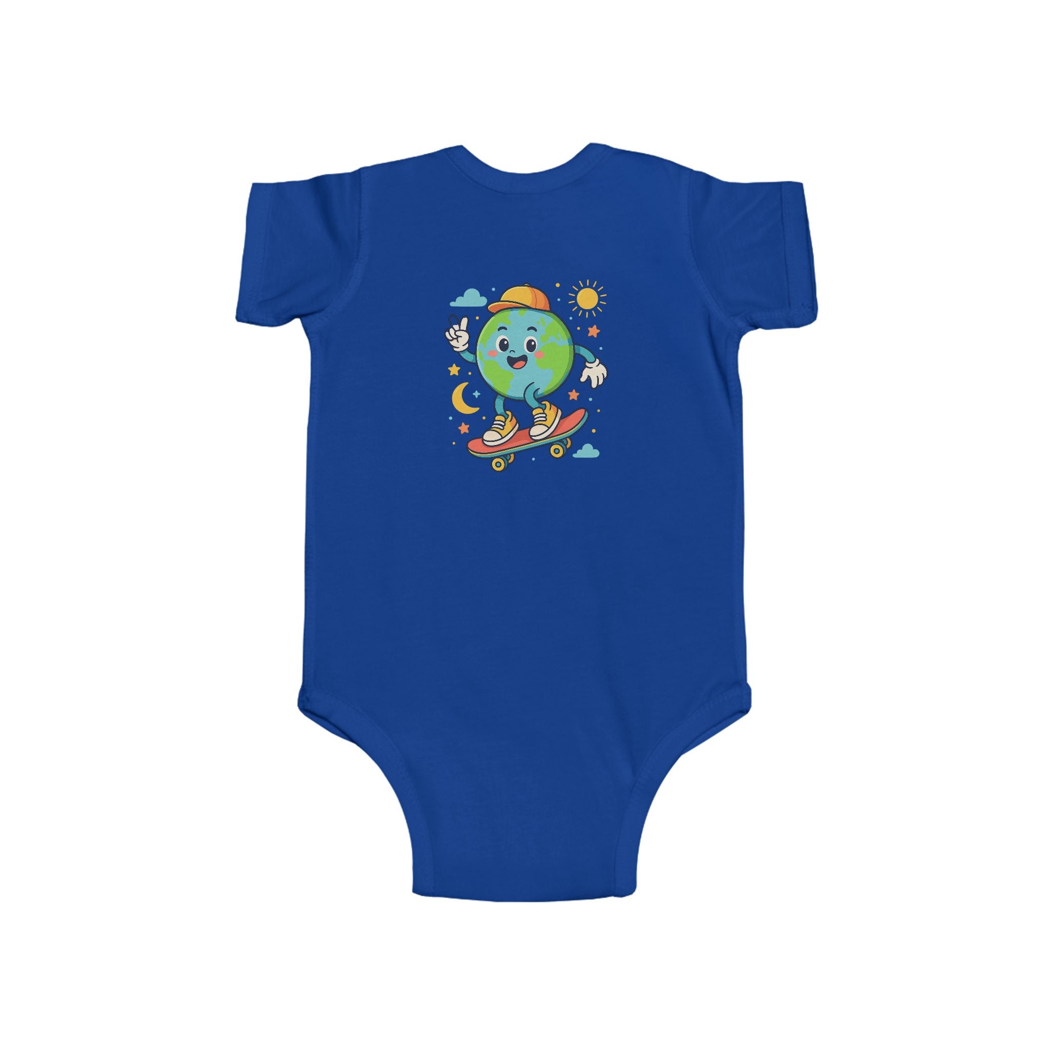 Skateboarding Earth Infant Bodysuit - Cute Baby Outfit, Eco-Friendly Gift, Toddler Apparel, Birthday Gift, New Parent Essentials