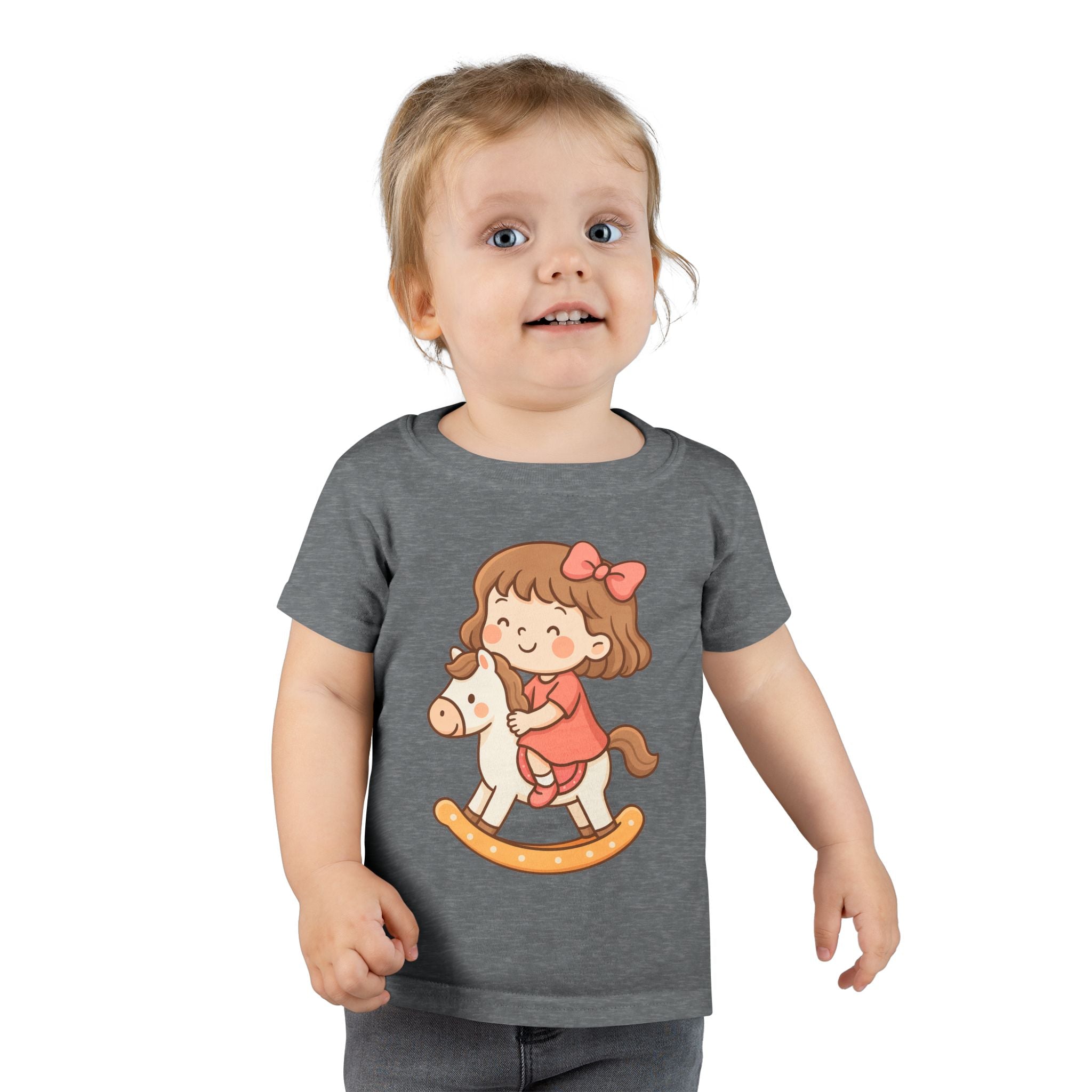 Toddler T-Shirt with Adorable Rocking Horse Design, Cute Kids Shirt, Baby Shower Gift, Playtime Outfit, Toddler Apparel