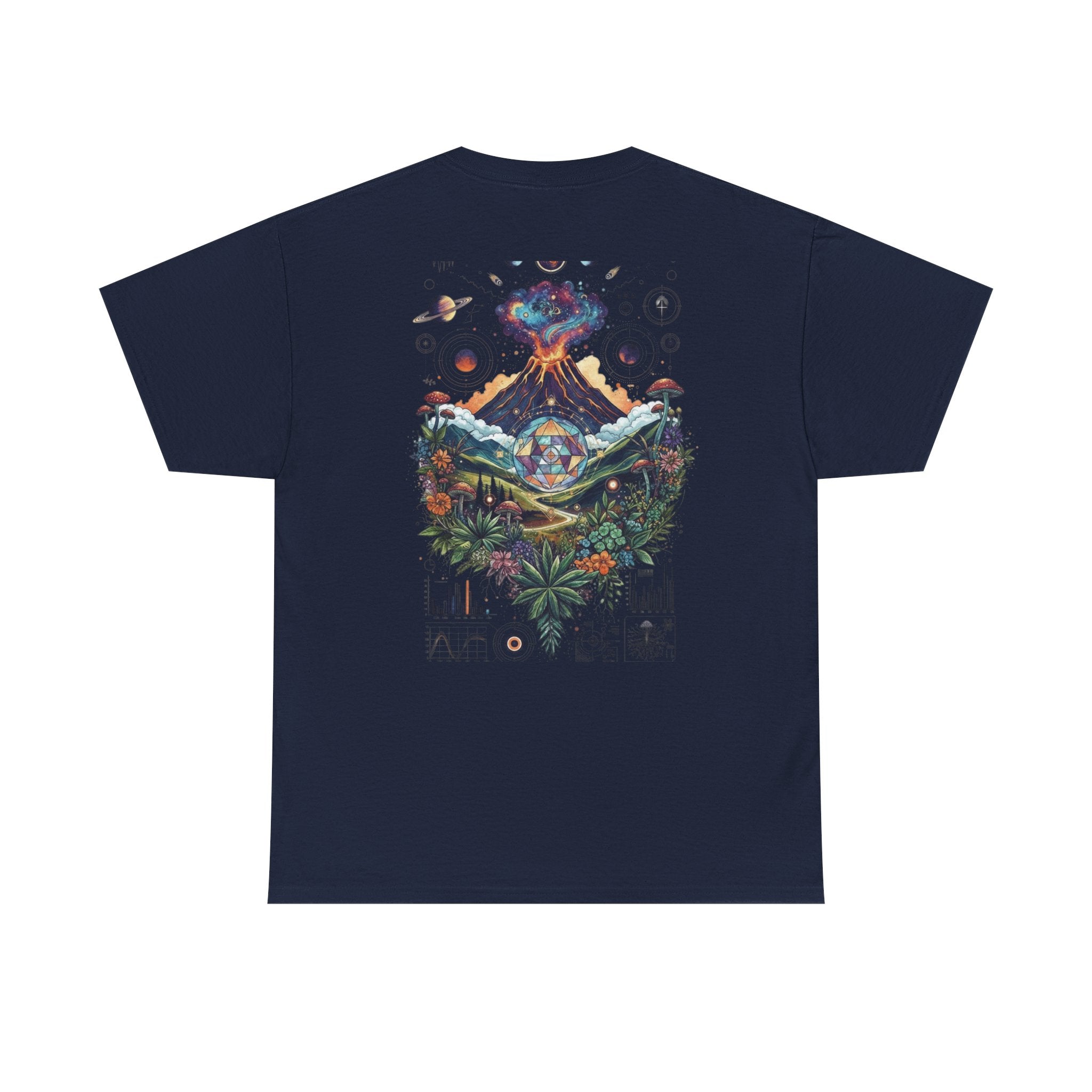 Nature-Inspired Unisex Heavy Cotton Tee | Volcano Art Shirt, Eco-Friendly T-Shirt, Gift for Nature Lovers, Unique Graphic Tee, Casual Wear